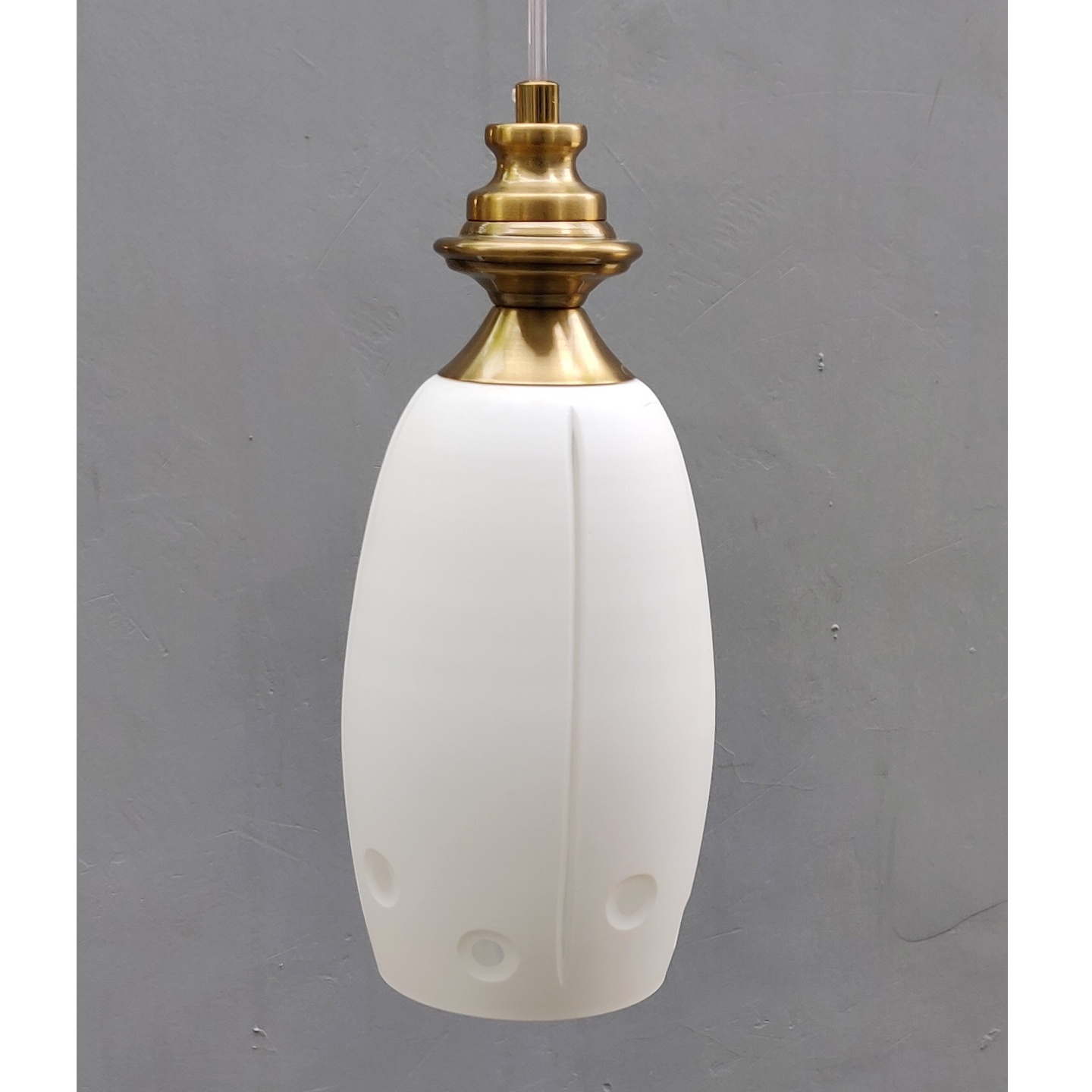 Traditional Milky Glass Pendant Light