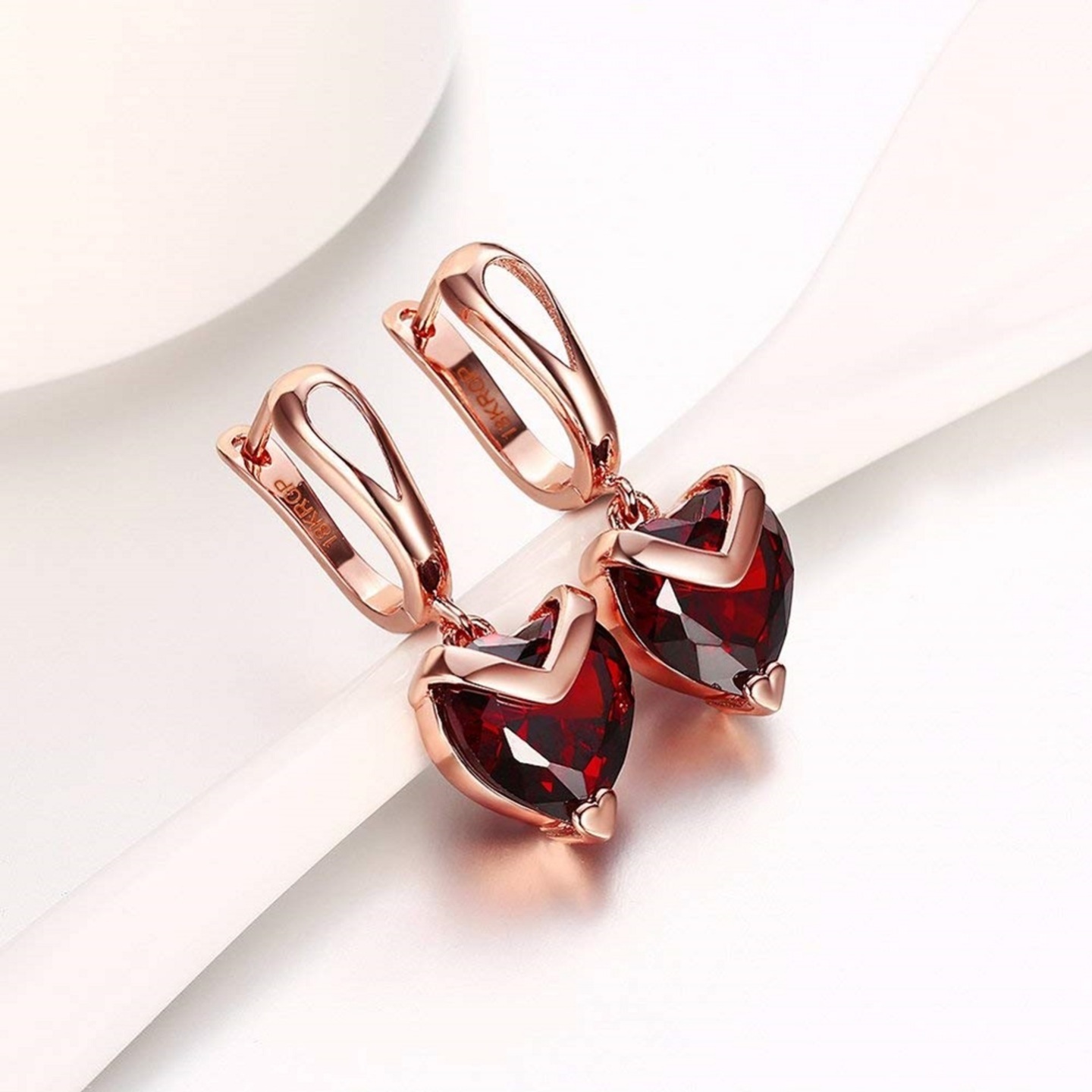 rose-gold toned base metal Drop Earrings