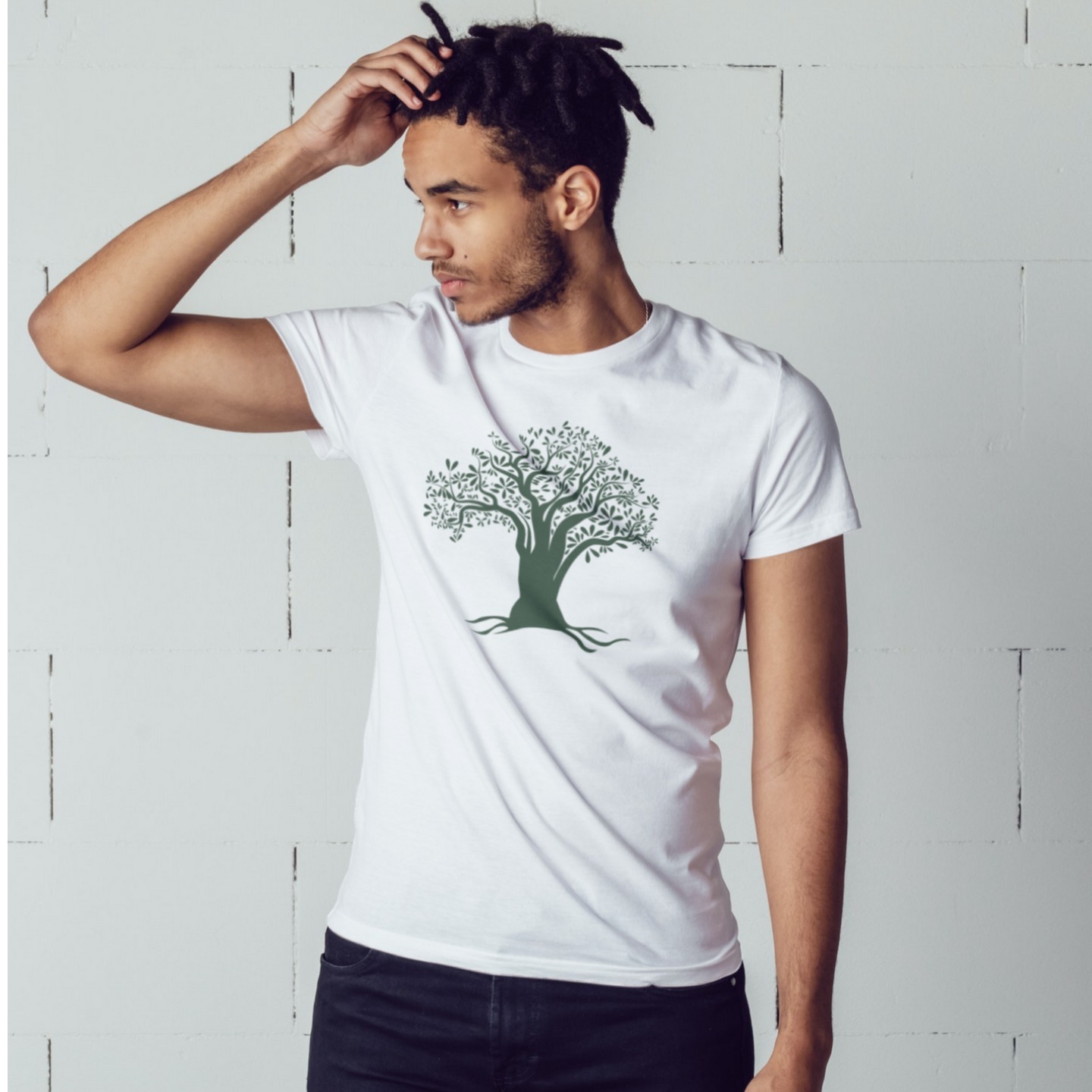 Round Neck Men T-Shirt Save Tree