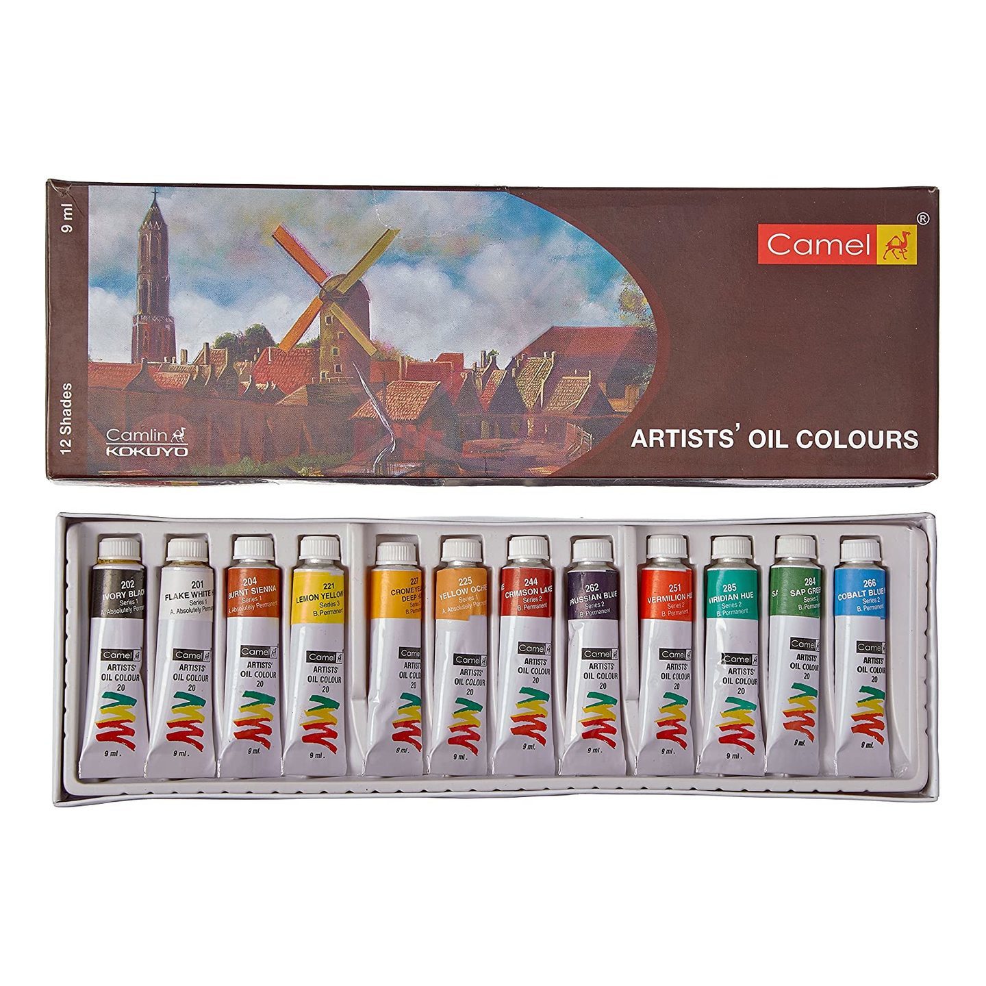 Camlin Kokuyo Acrylic Color Box - 9ml Tubes, 12 Shades