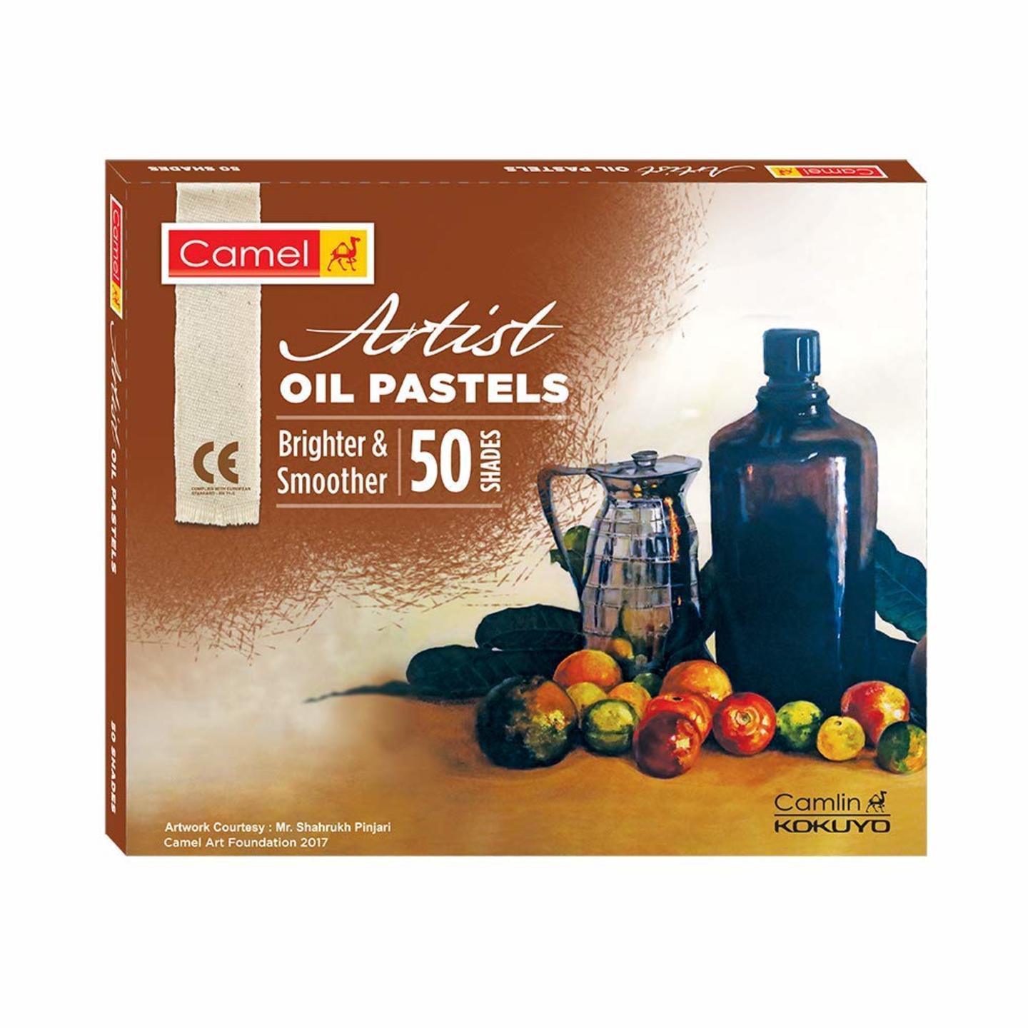 Camlin Kokuyo Supreme Oil Pastel Set - 50 Shades Multicolor