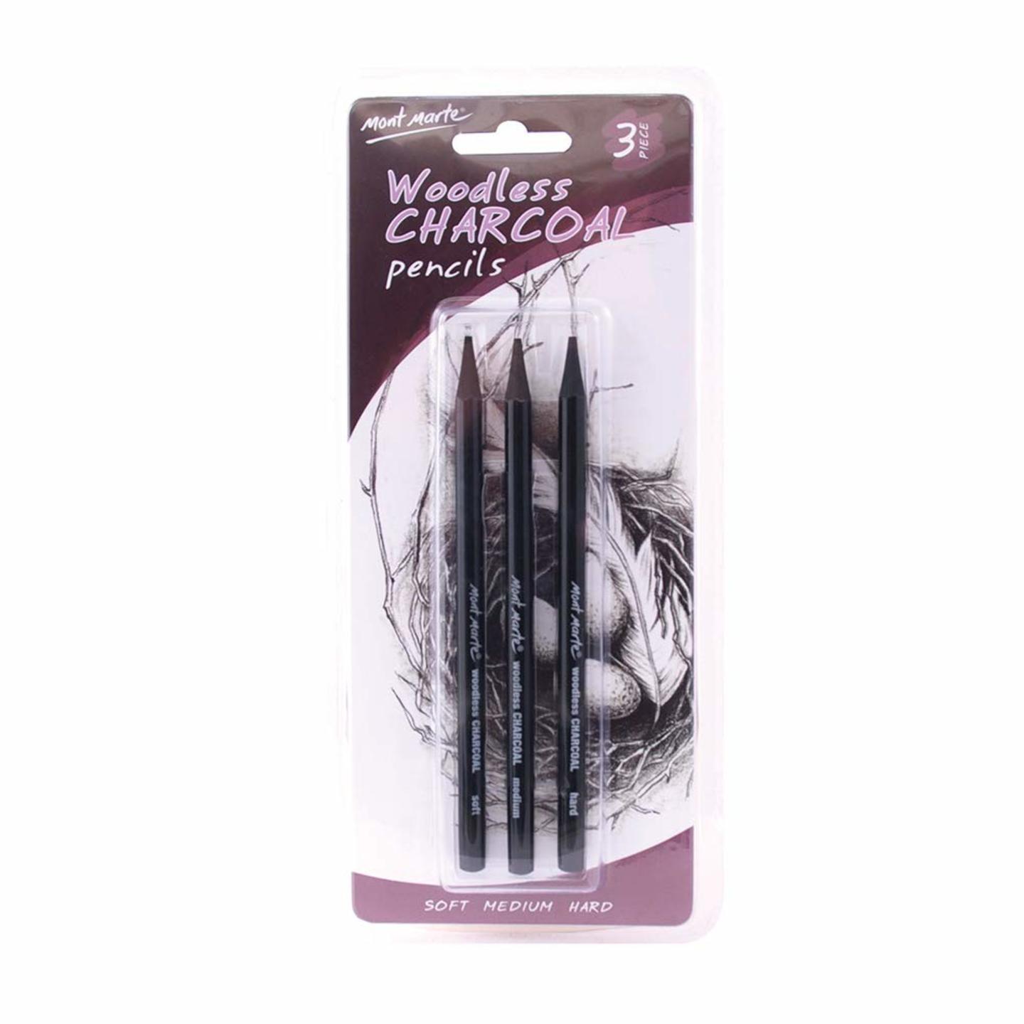 MONT MARTE-Mont Marte Woodless Charcoal Pencils 3pcs