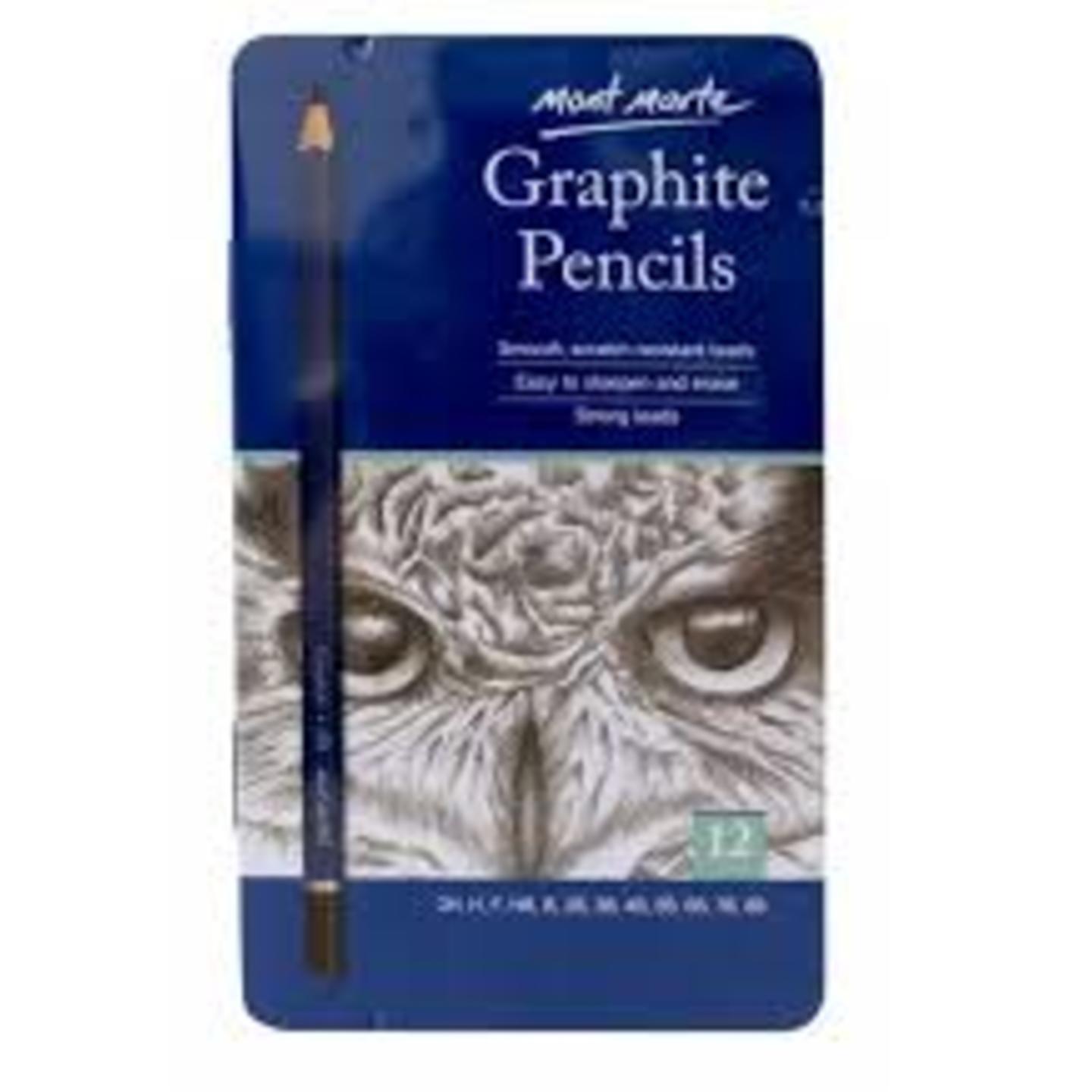 Mont Marte GRAPHITE PENCIL 12 SET