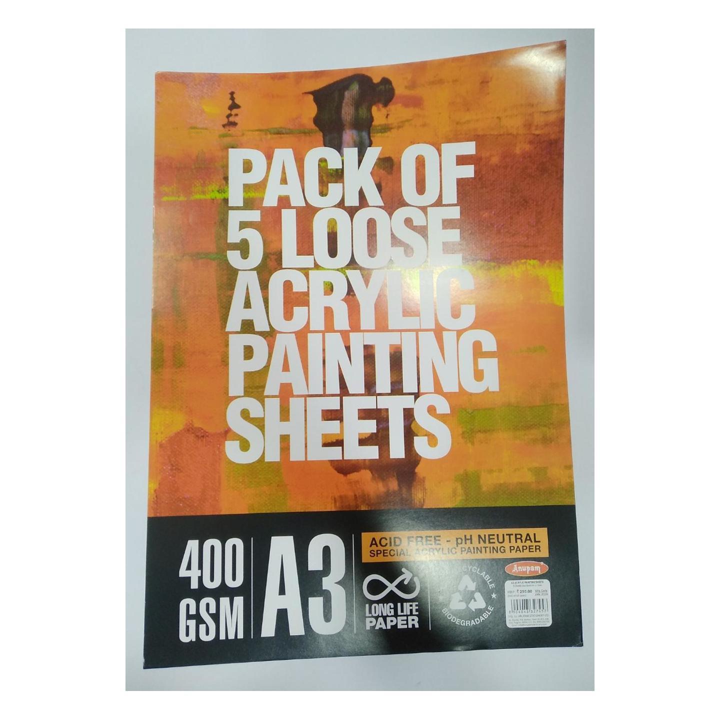 Anupam ACRYLIC SHEET A3 5S 400GSM