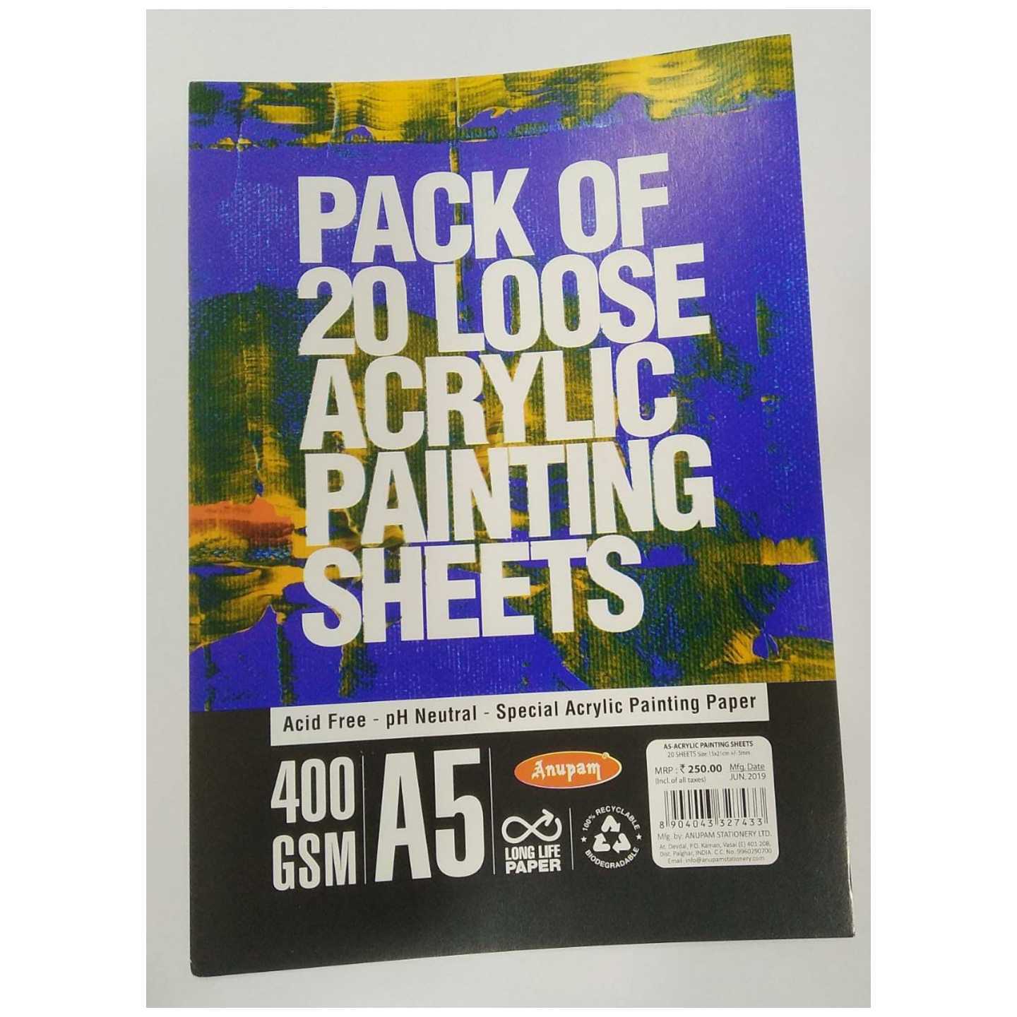 Anupam ACRYLIC SHEET A5 20S 400GSM