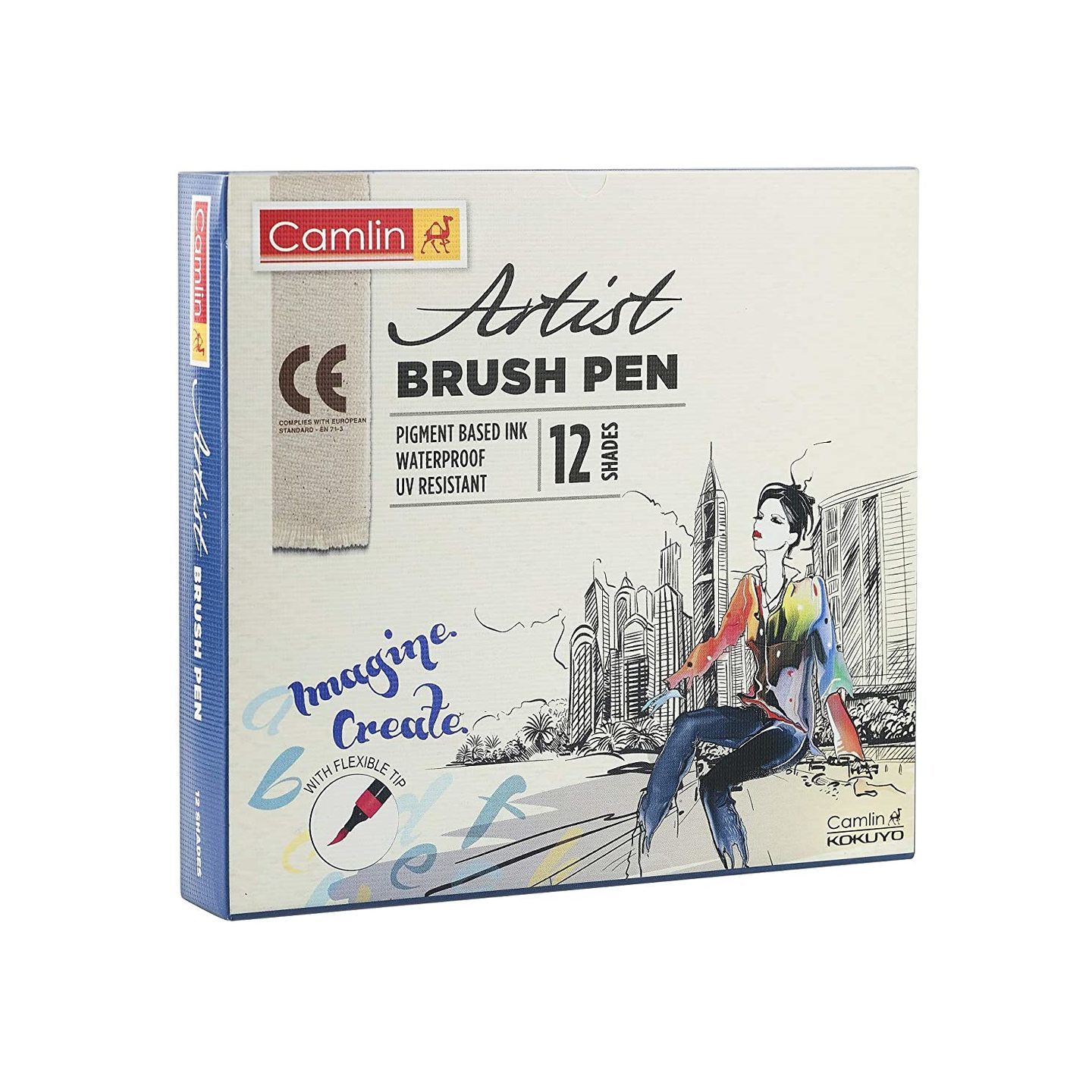 Camlin Artist Brush Pen Set - Pack of 12 White