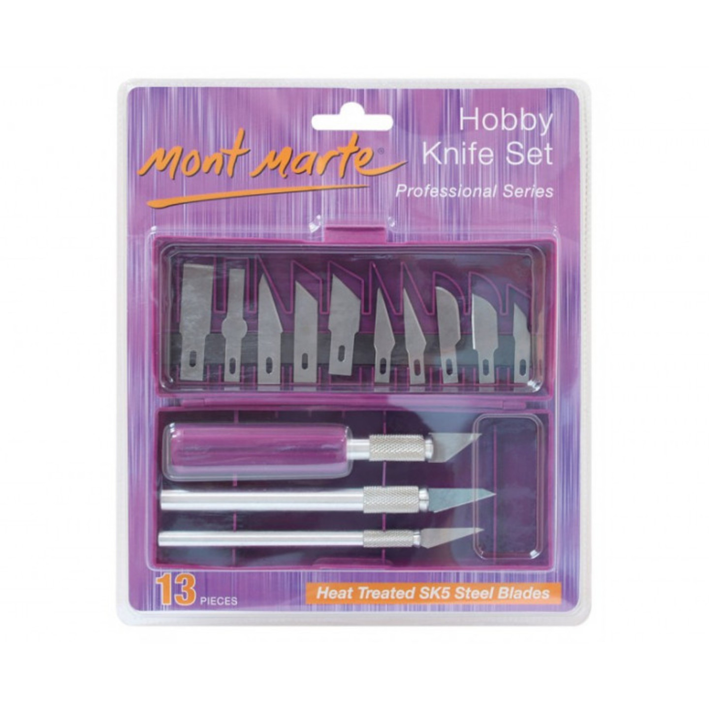 Mont Marte Hobby Knife Set Sk5 Blades 13 Pieces