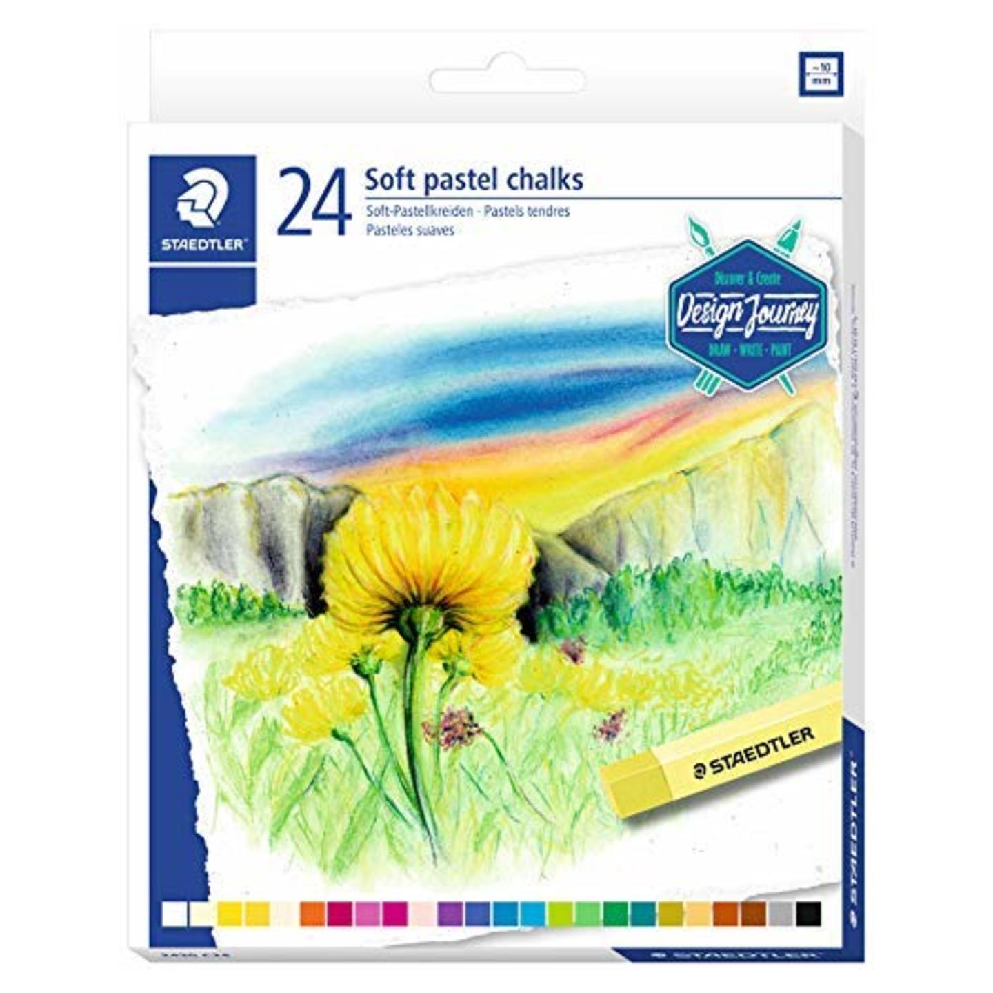 Staedtler Karat Premium Quality Soft Pastel Chalks, Pack of 24