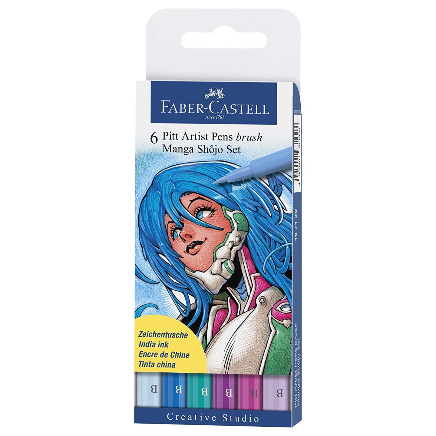 Faber-Castell Pitt Artist B Pen Set - Pack of 6