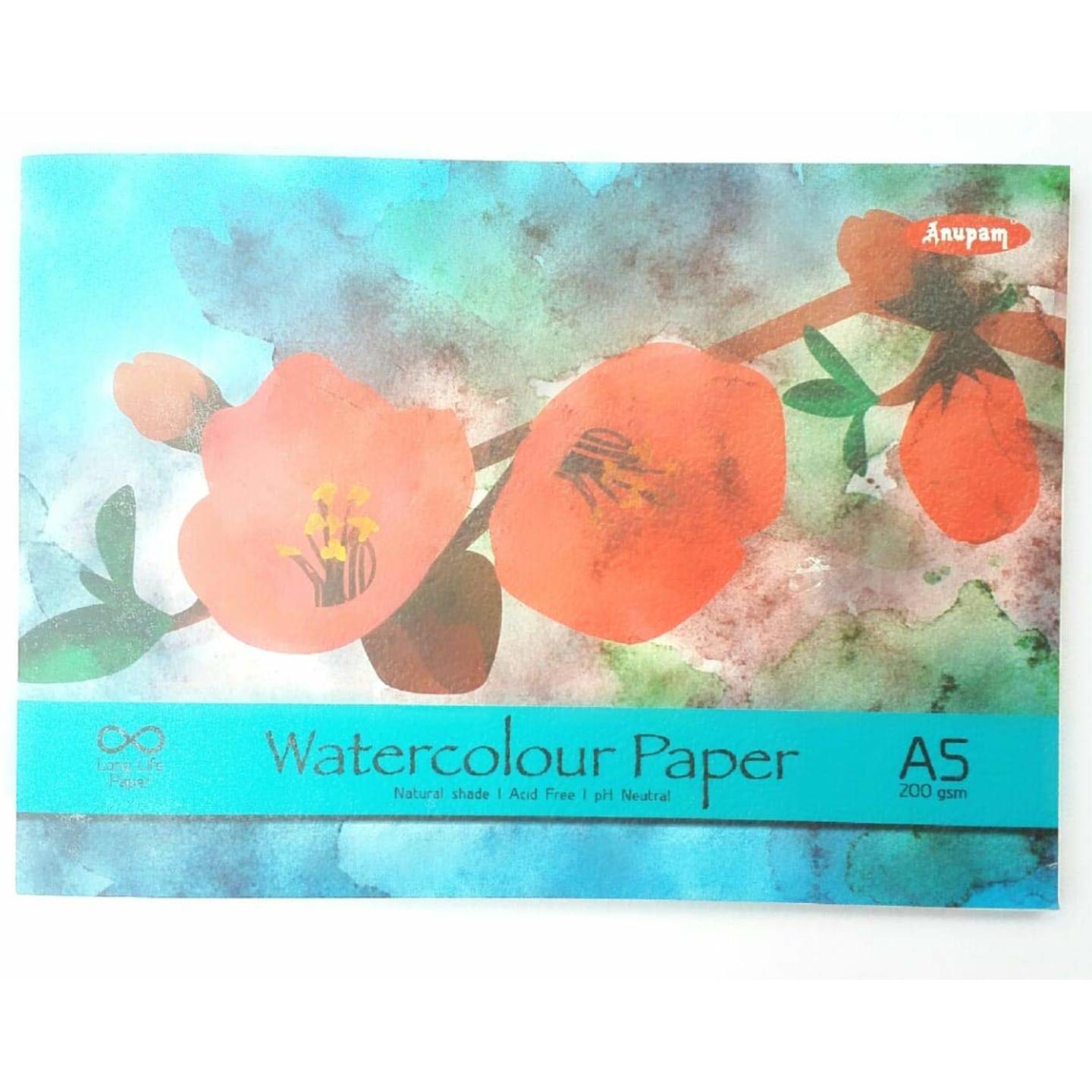 Anupam WATER COLOR PAD A5 20 SHEETS