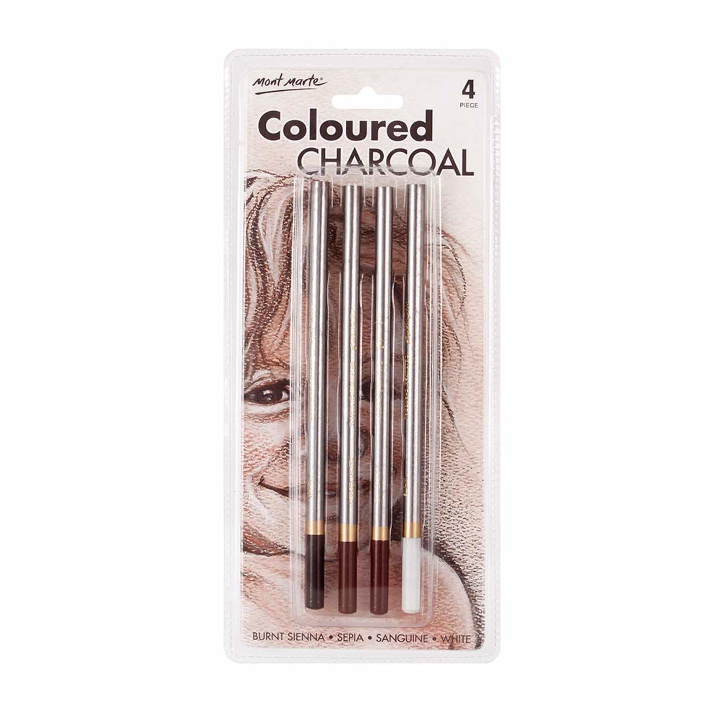 MONT MARTE-Mont Marte Coloured Charcoal Pencils 4pcs