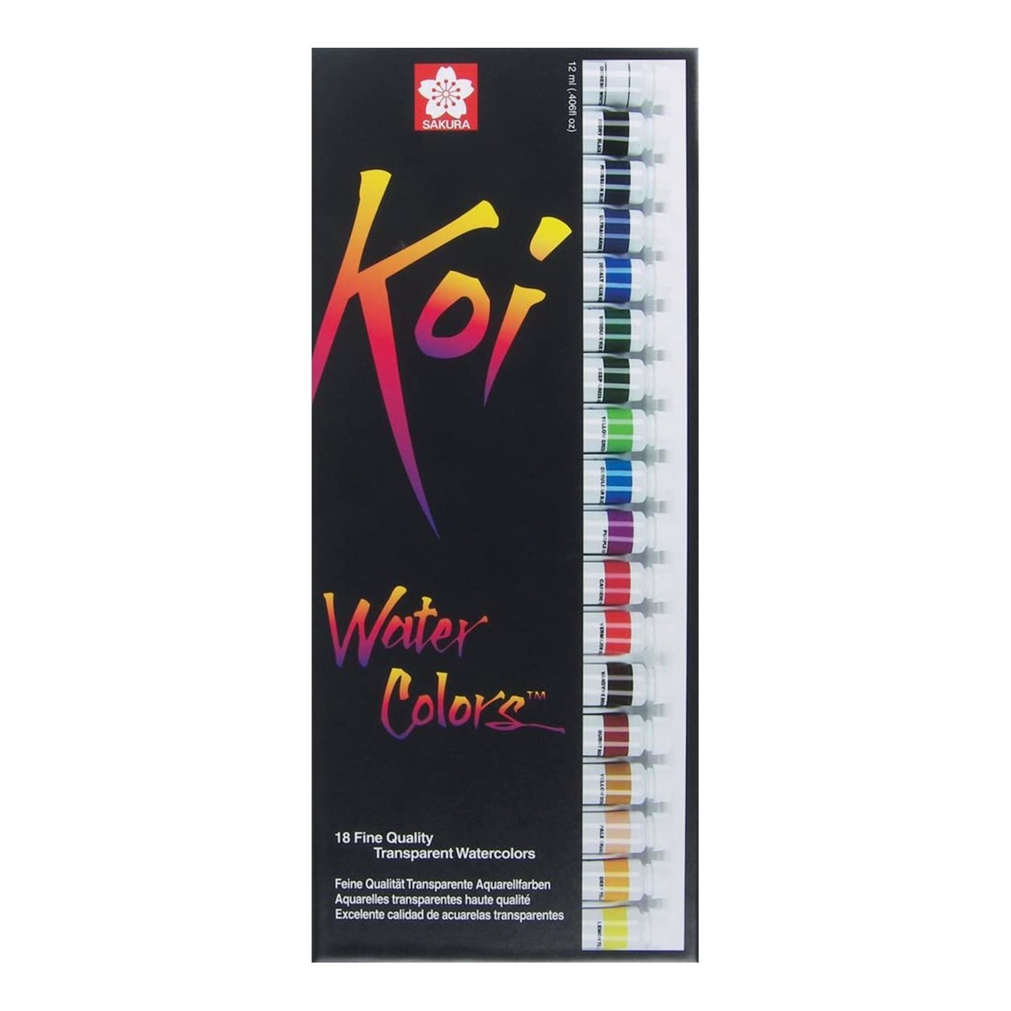 Sakura  Koi Assorted Water Color Tube 18Set