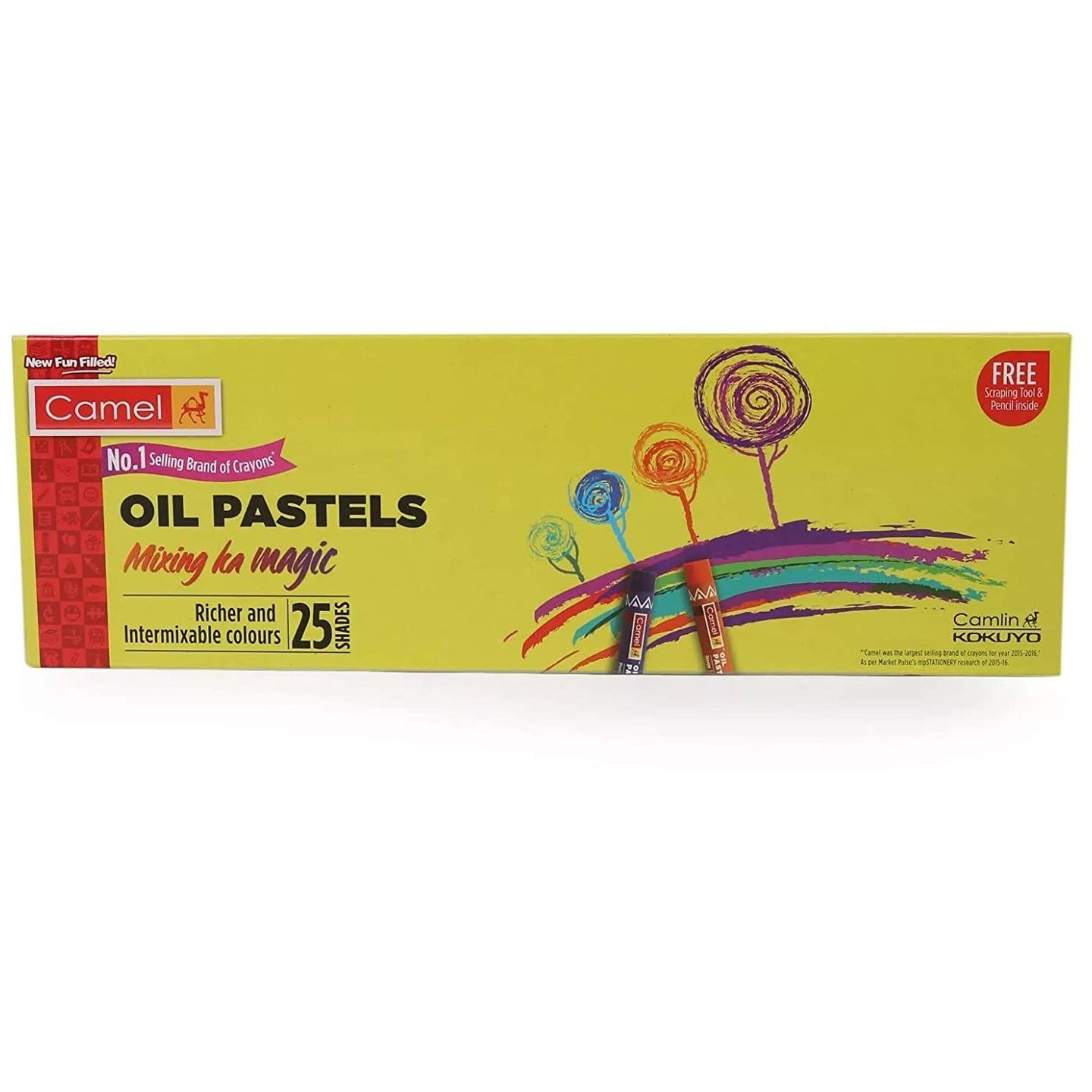 Camel Oil Pastel + Free 1 Drawing Pencil - 25 Shades