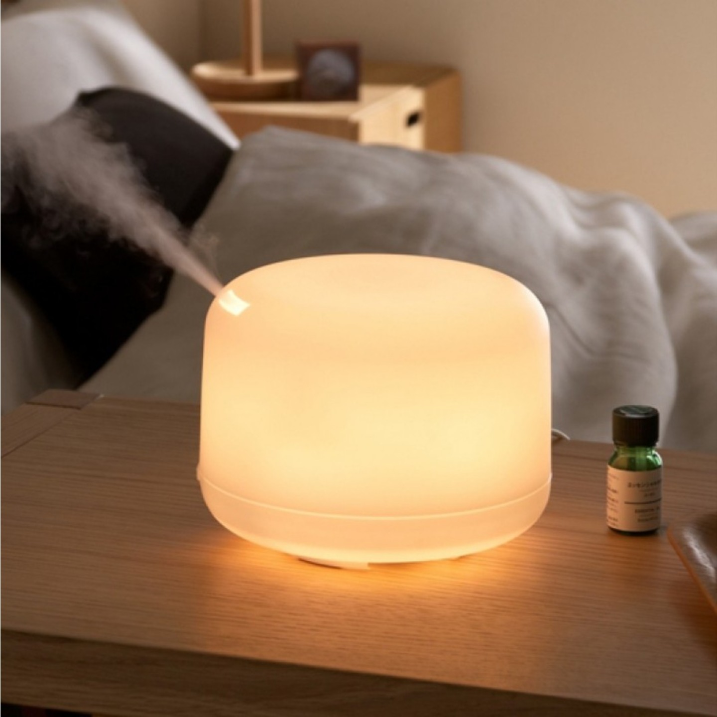 Ultrasonic Air Humidifier / Aroma Essential Oil Diffuser / Ultrasonic Diffuser / Air Purifier and Humidifier 500ml Mist Maker Purifier Warm White Led Night light for Office Home 500ml – Special Deal