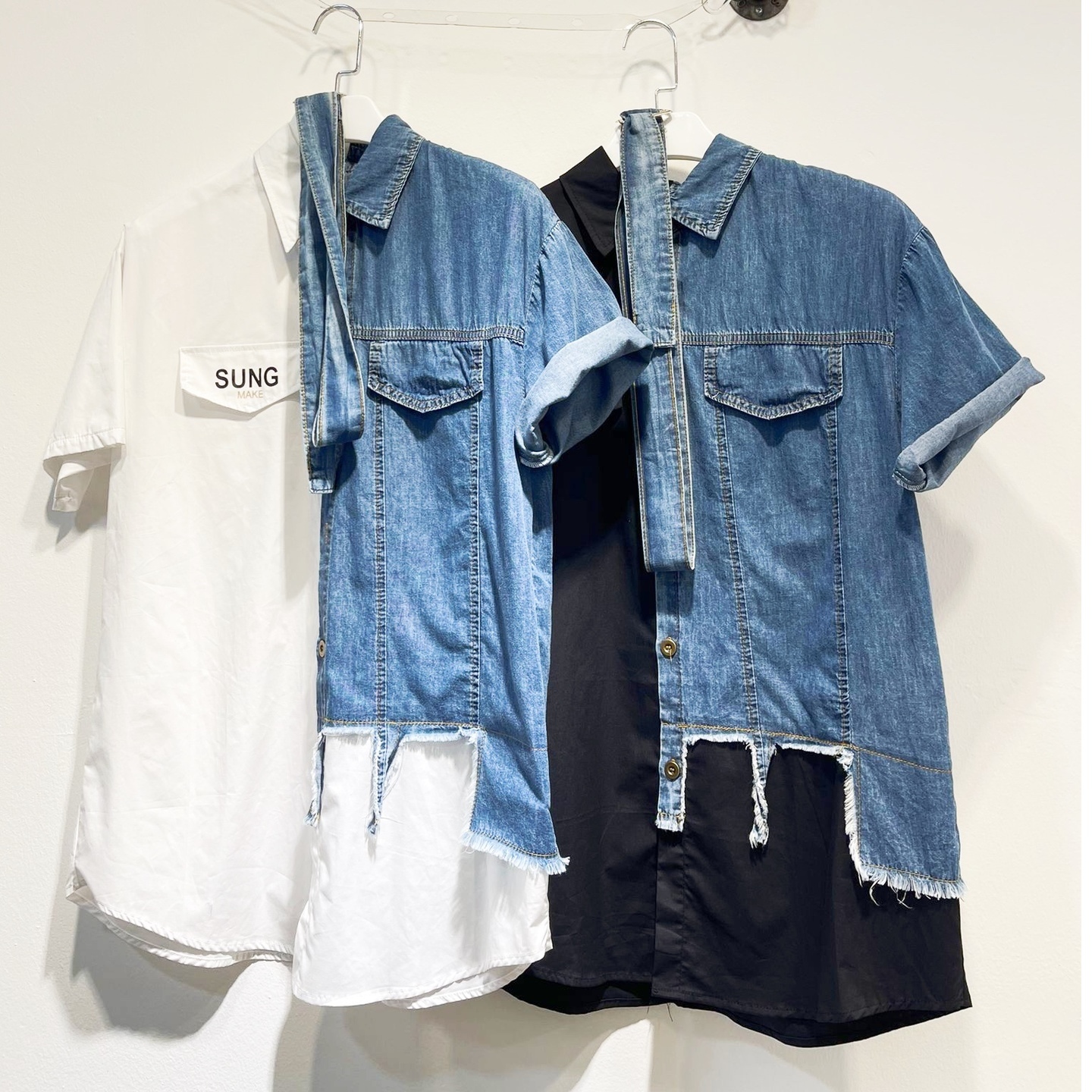 Yuan Yang Denim Shirt White