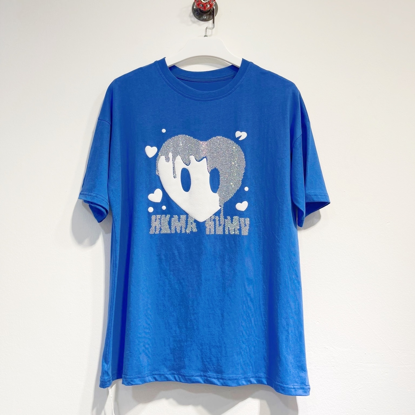 Strawberry Diamante Top Blue