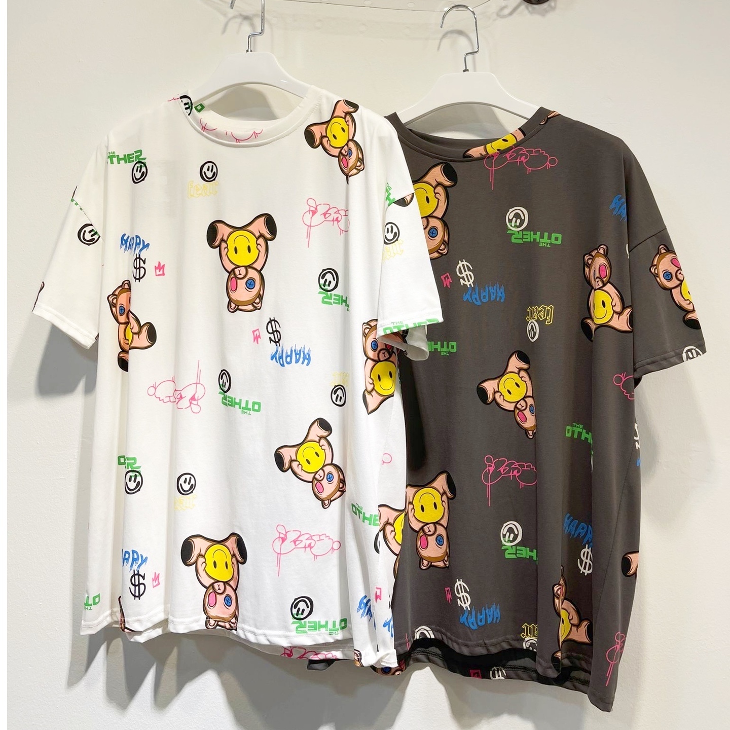 Pirate Bear Shirt  Grey