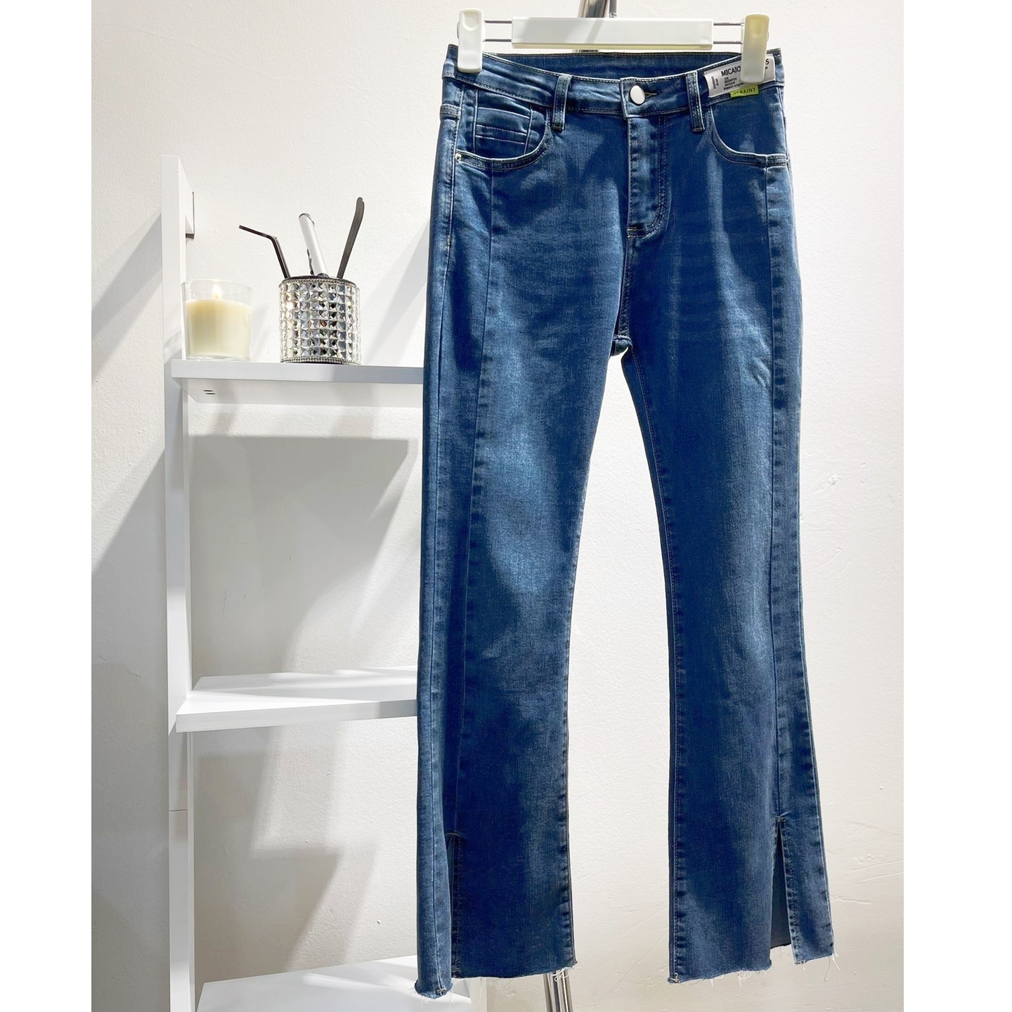 Split Denim Bell Bottom Size M