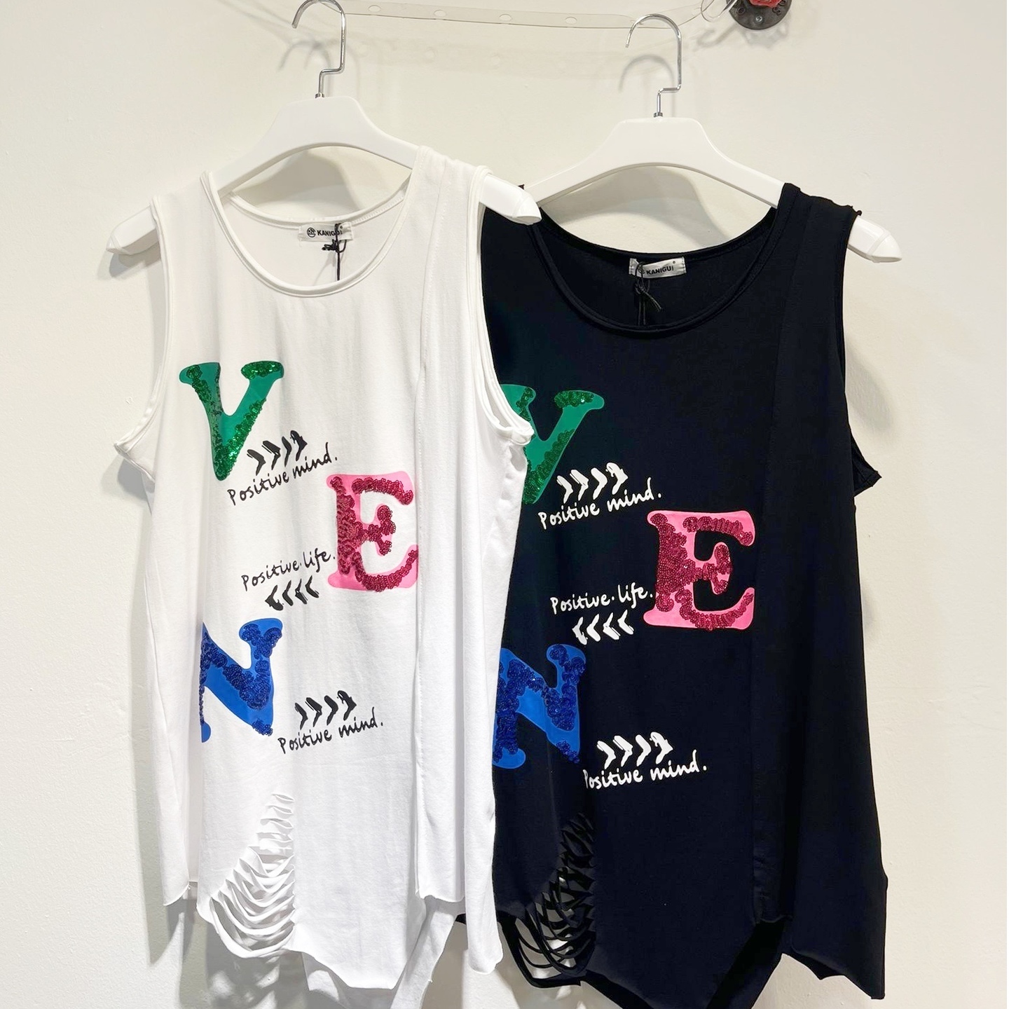 VEN Sequins Tank Top White