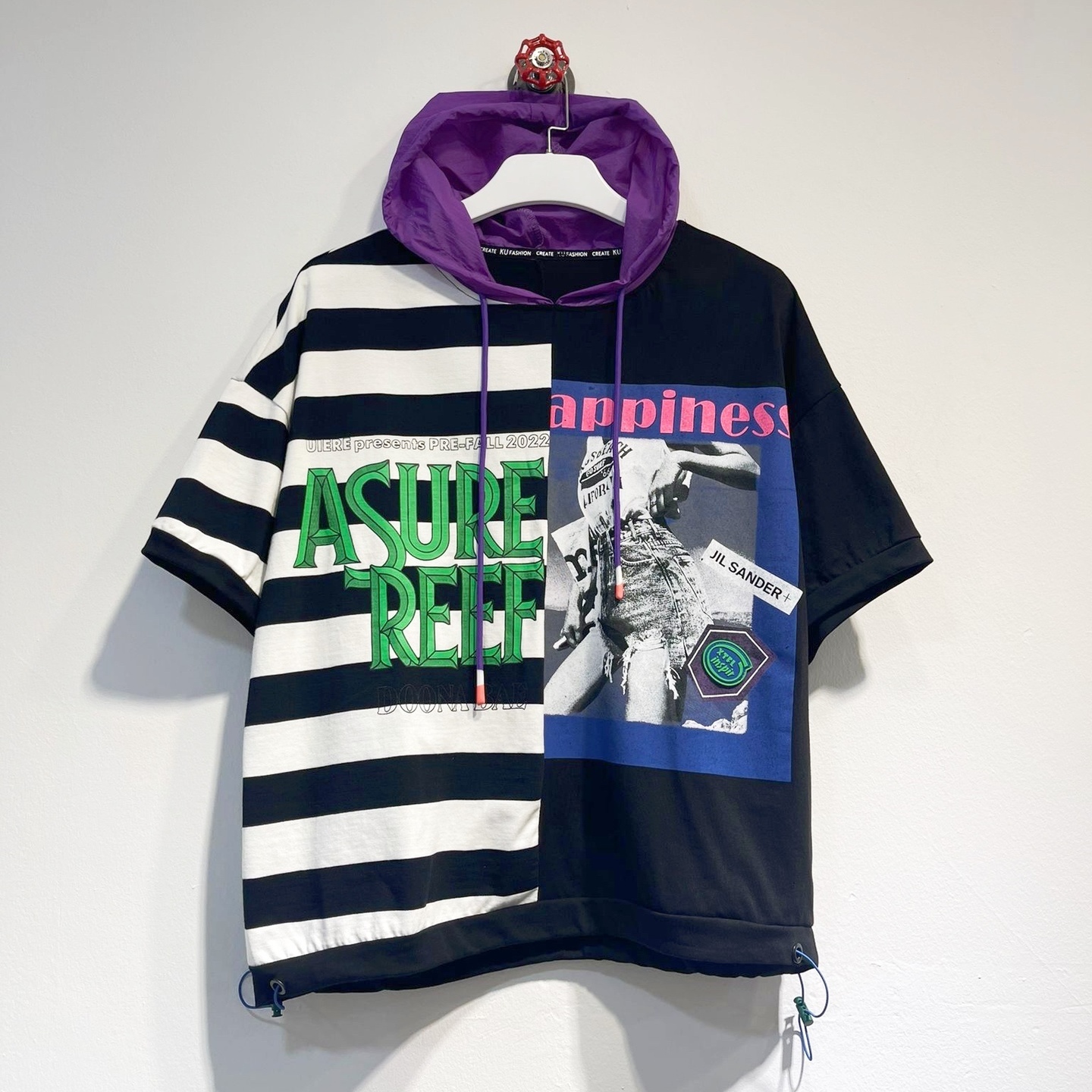 Yuan Yang Purple Drawstring Hoodie