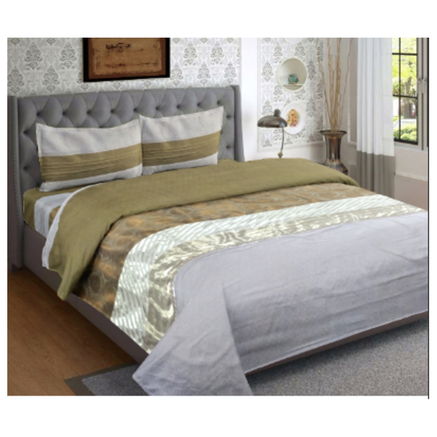 Beautiful bedcover with royal banarsi 