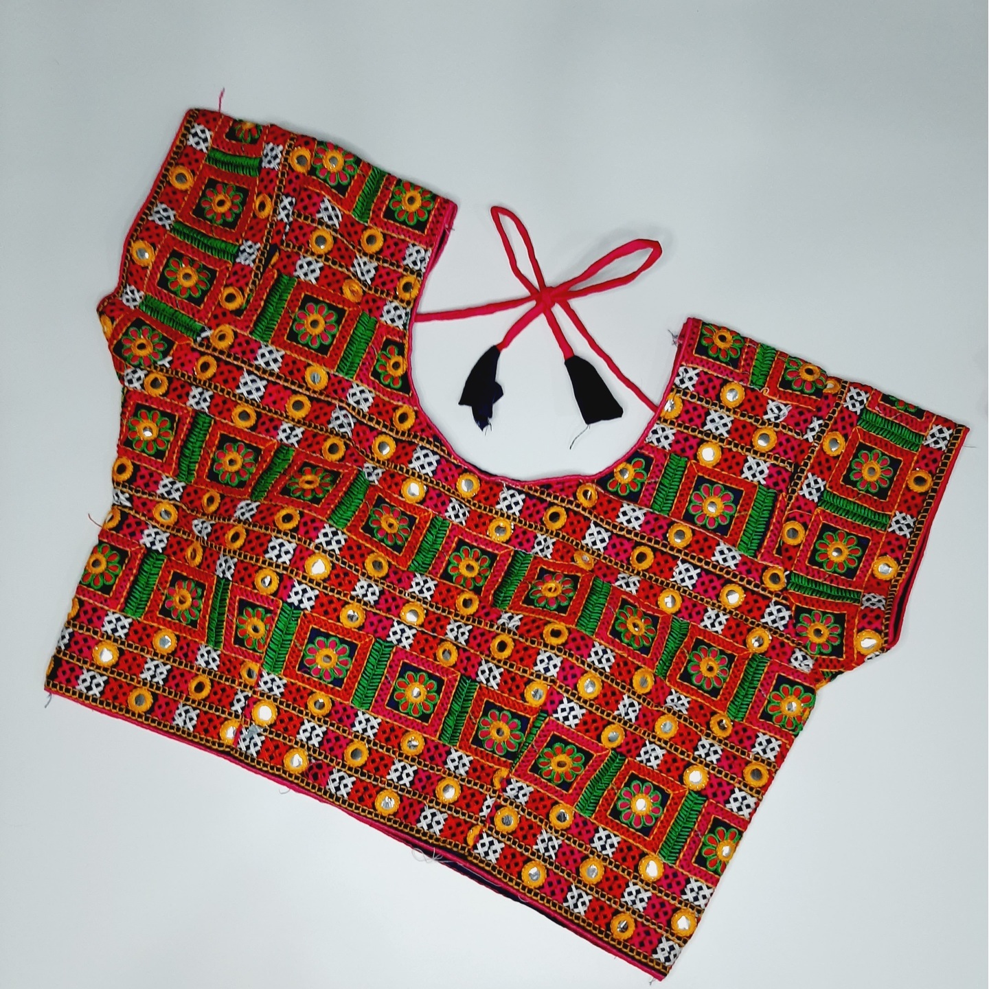 Multicolour embroidery  Gujrati blouse