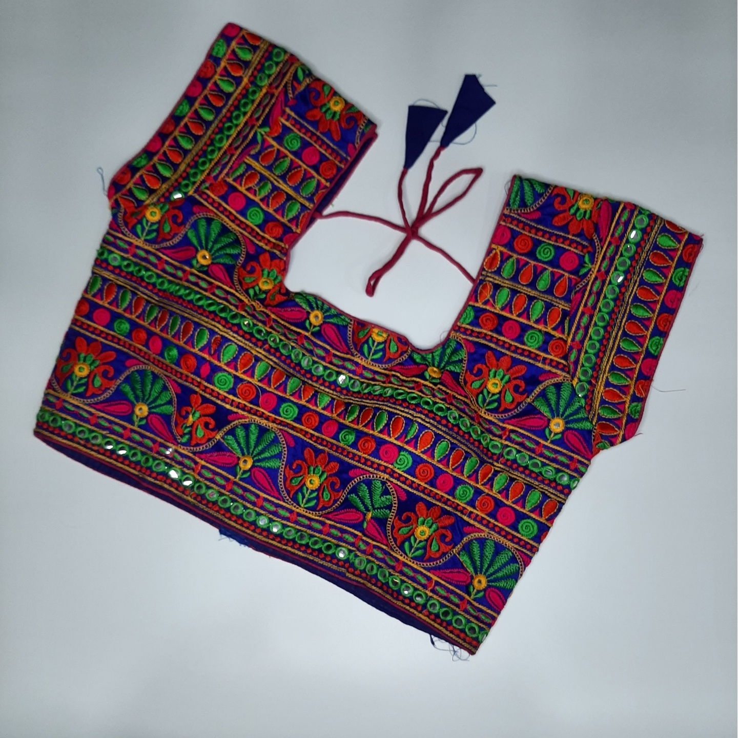 Multicolour embroidery  Gujrati blouse