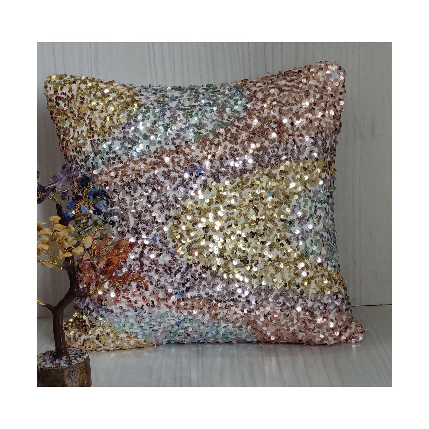 Sequins Cushion Cover multicolour