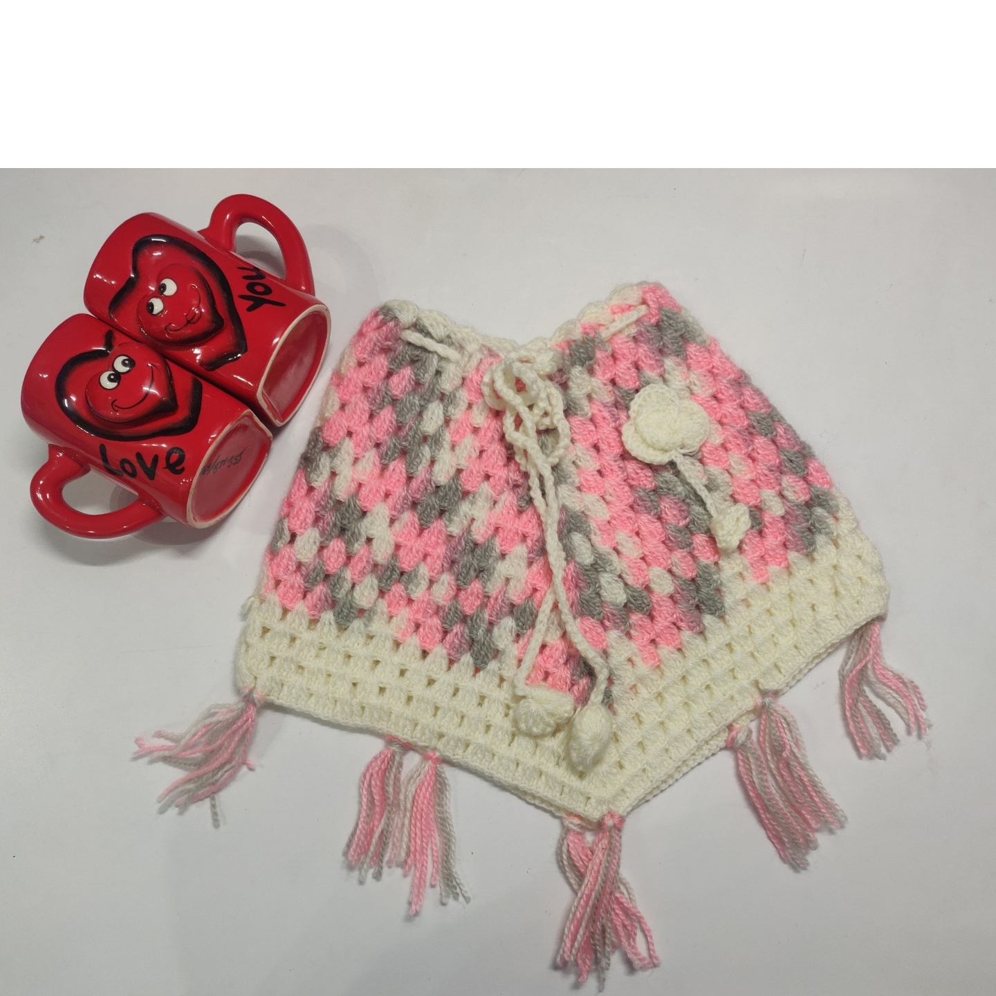 Pink Ponchu For Baby Girls