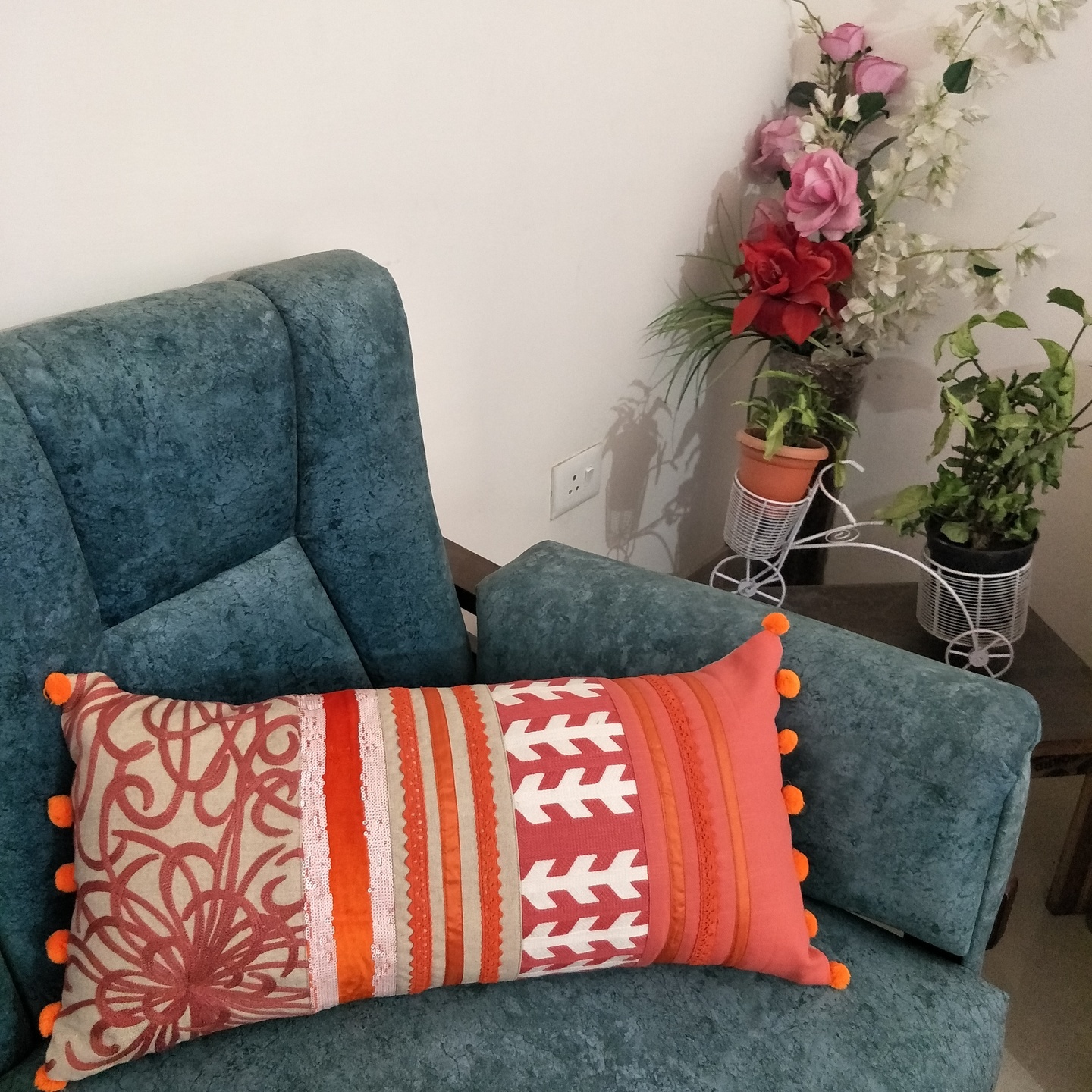 Embroidery Cushion Cover 1228 single Piece