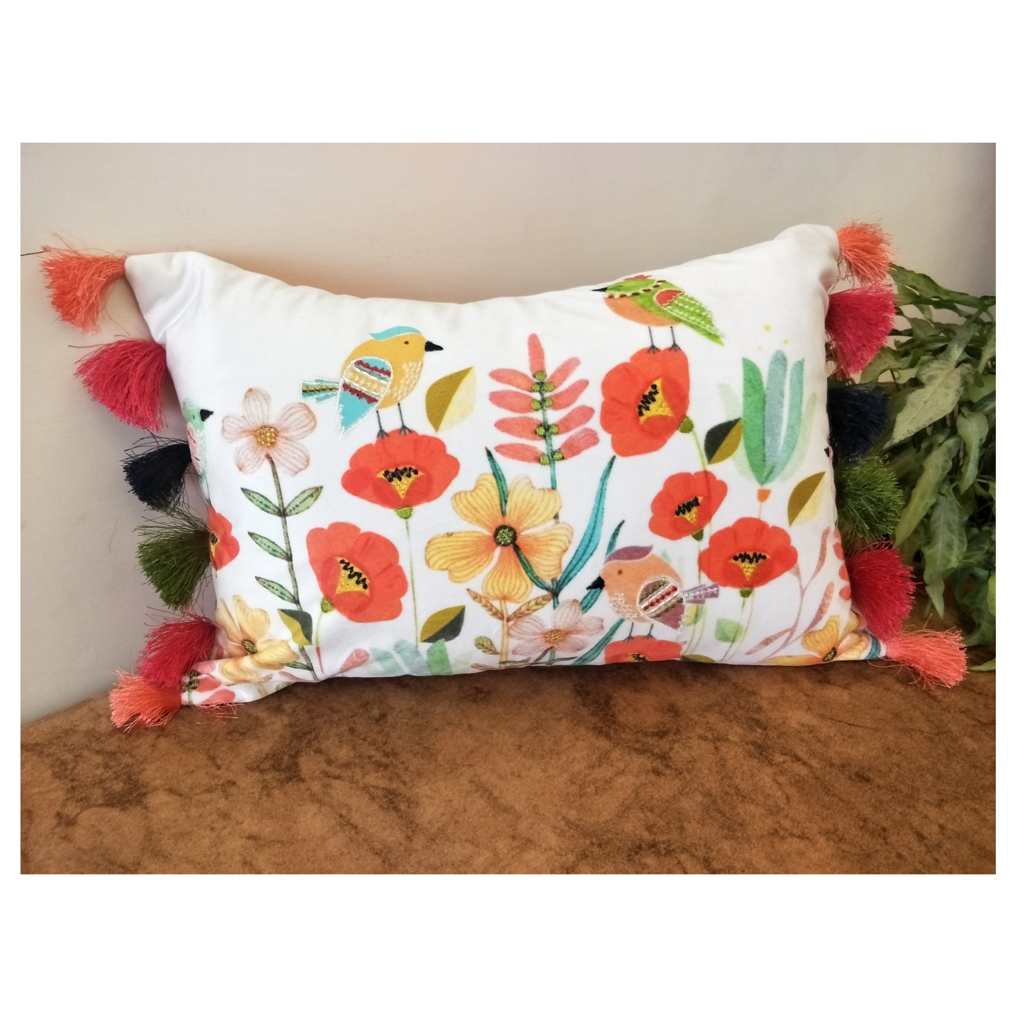 Flower print cushion cover 1224