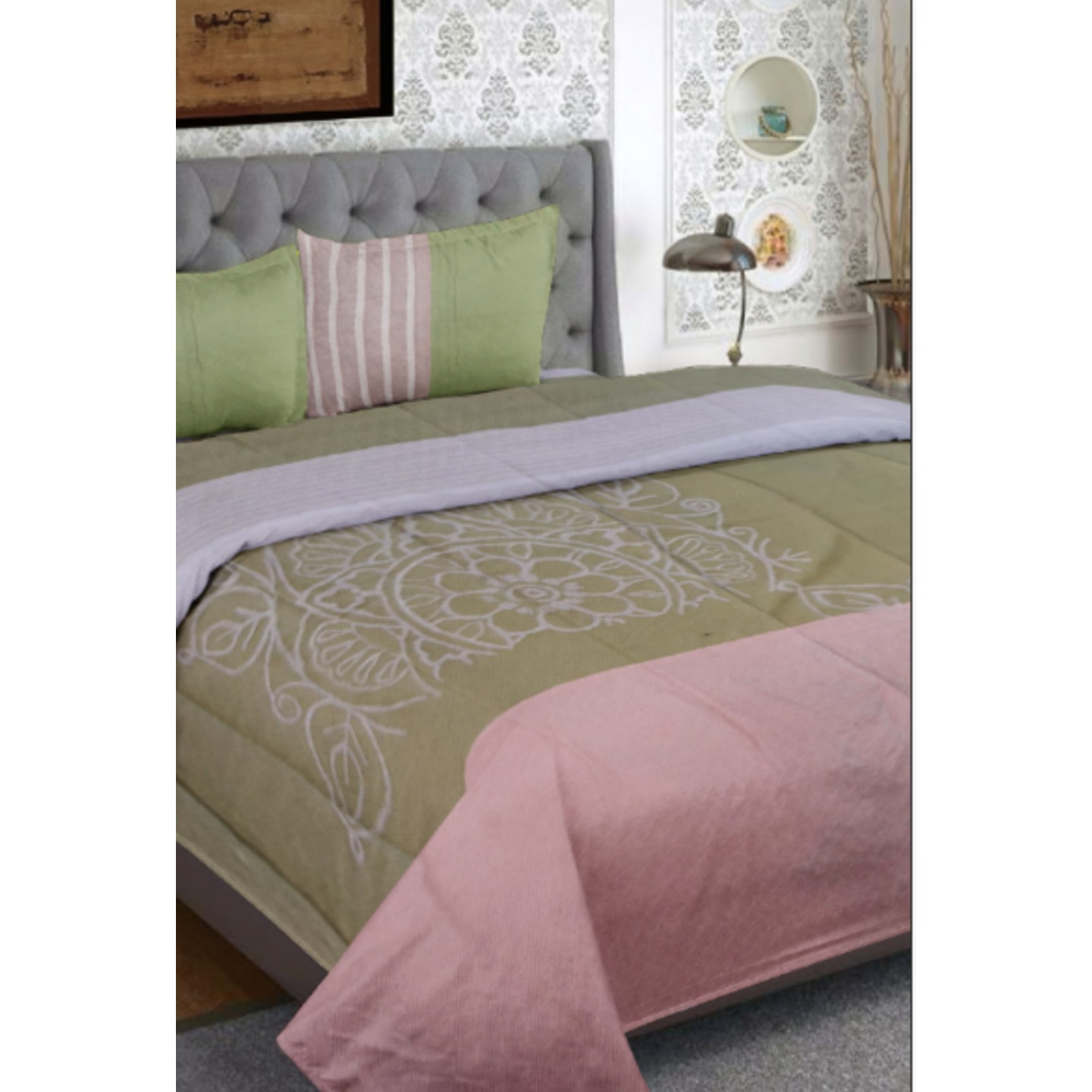 Embroidery bedcover