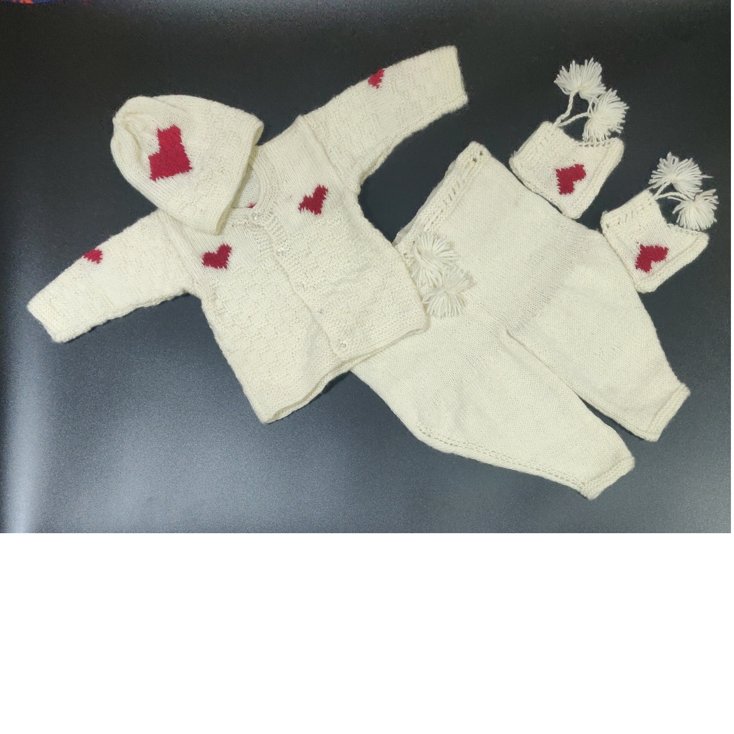 Hand knitted sweater set dhoti style