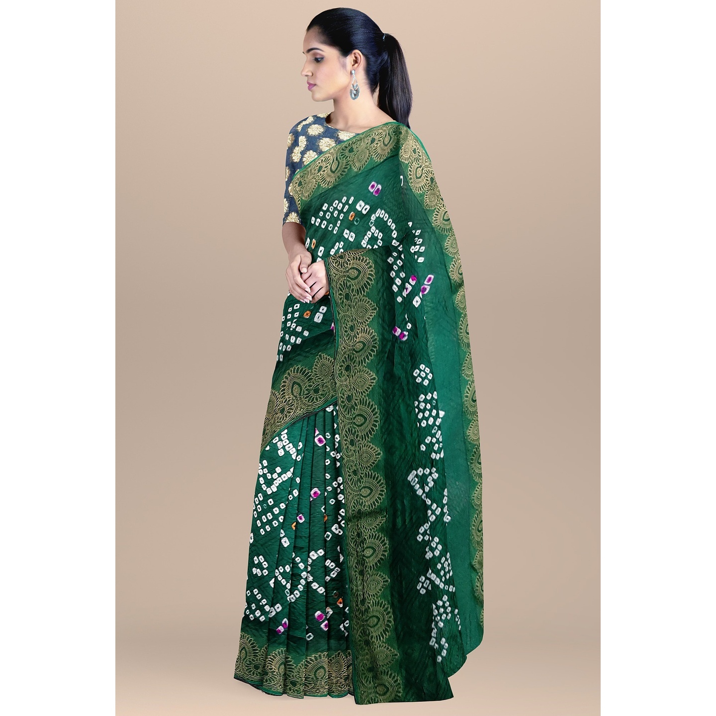 saree bandhani