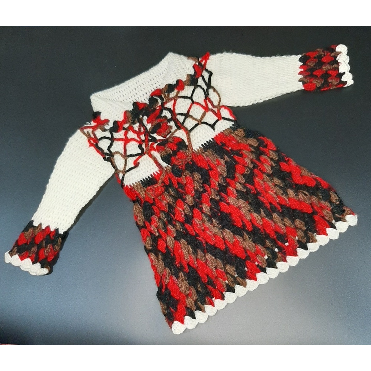 Hand Knitted Woolen Frock 12- 18 months