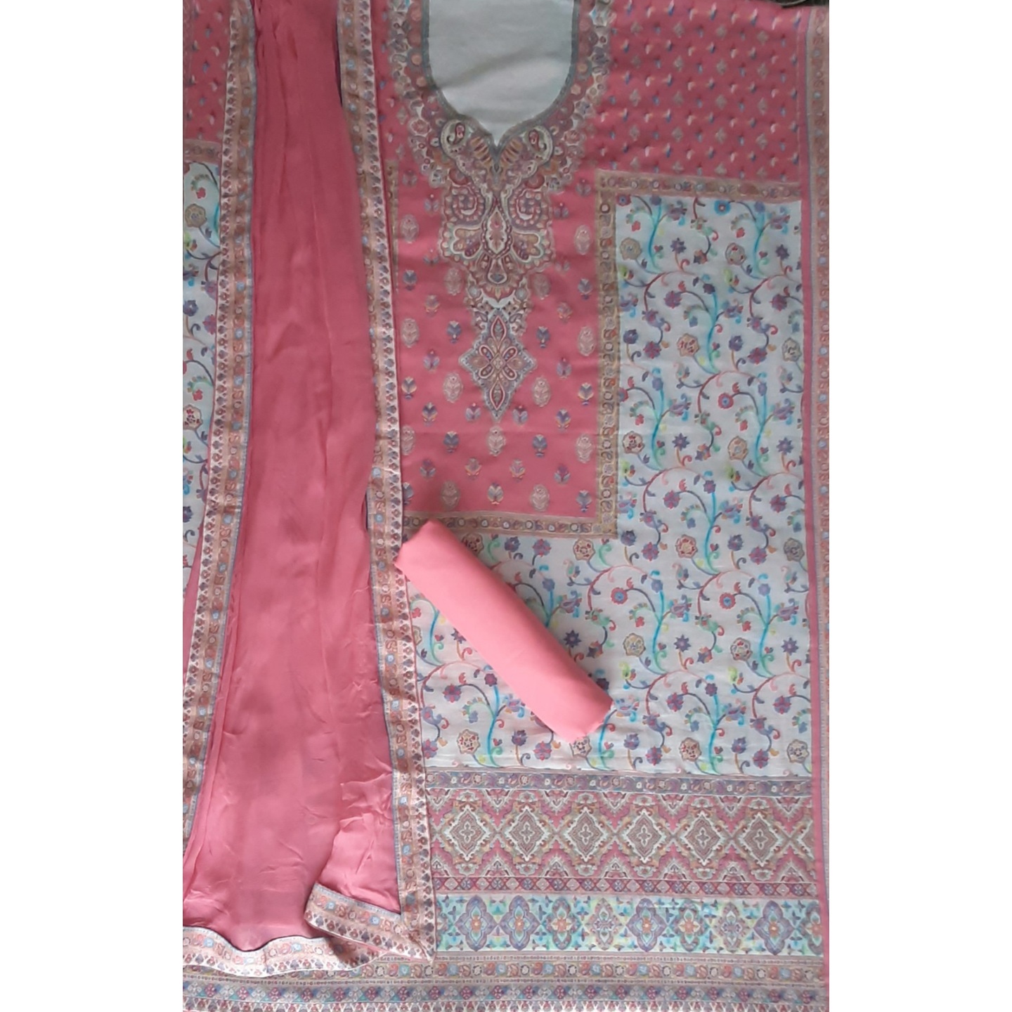 Kashmiri print cotton unstitched  suits