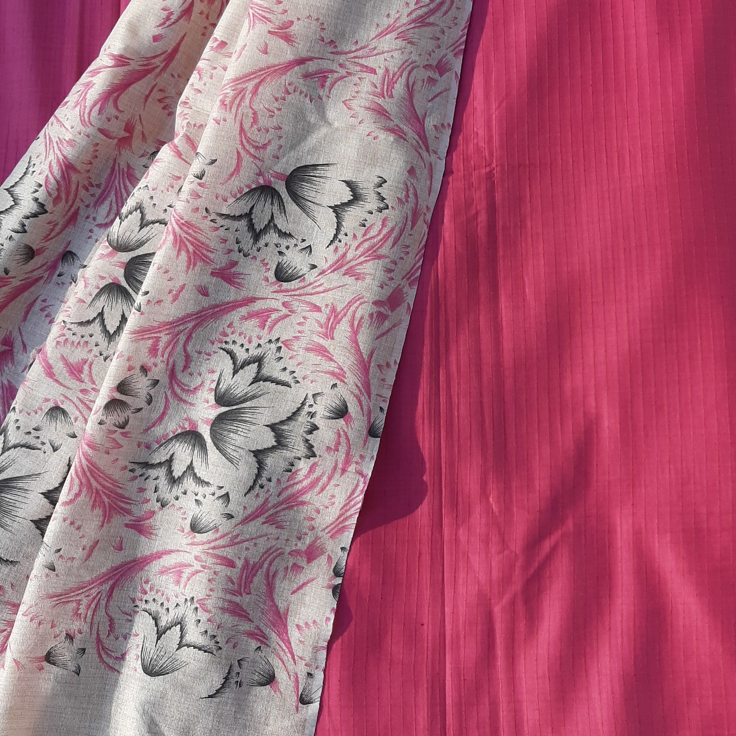 Pure cotton silk unstitched suit