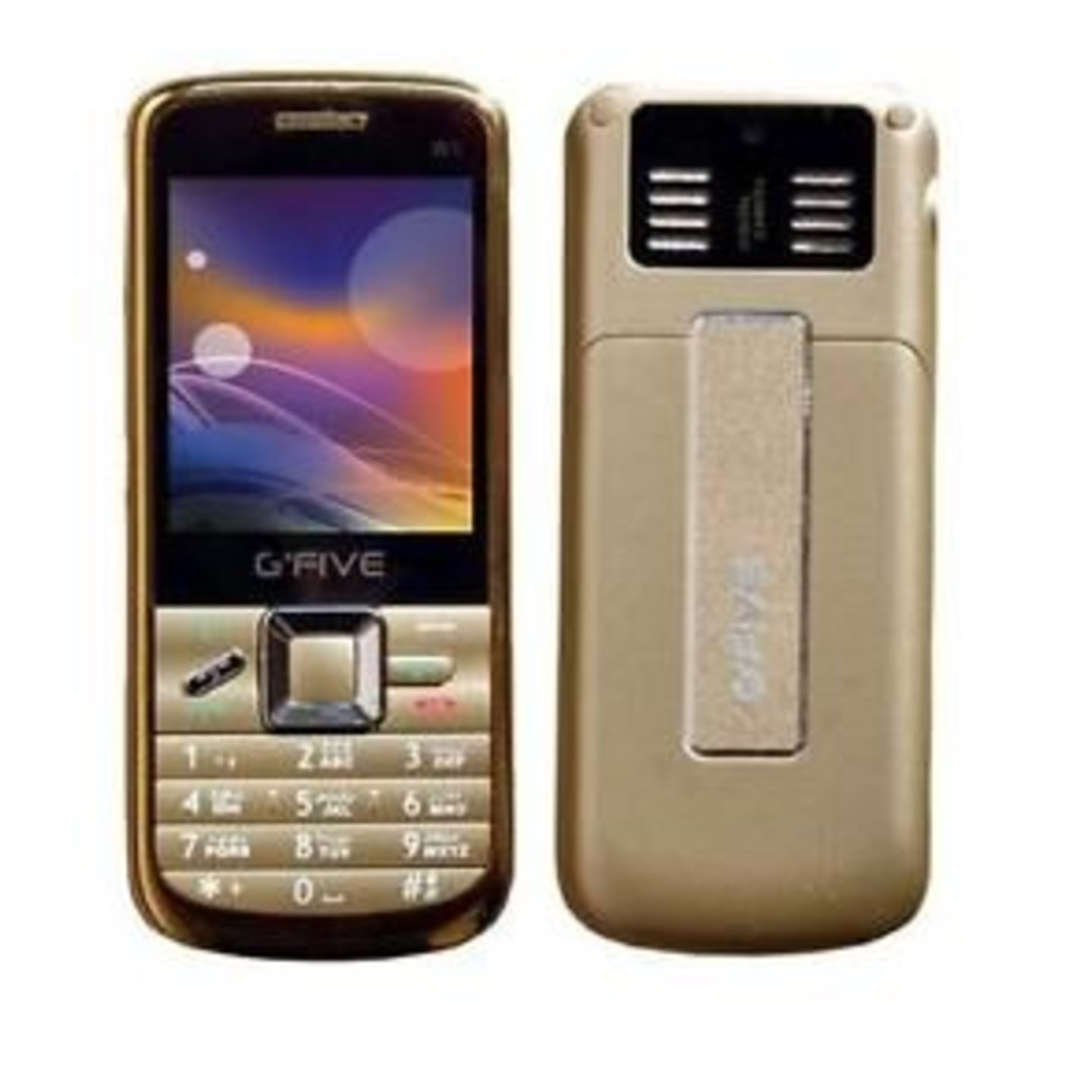 G'Five W1 Plus Basic Feature Mobile Phone (4 Sim, Gold)