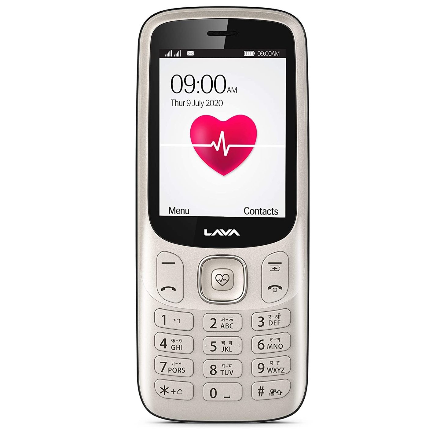  Lava Pulse Mobile Phone - with BP & Heart Rate Monitor (Gold)