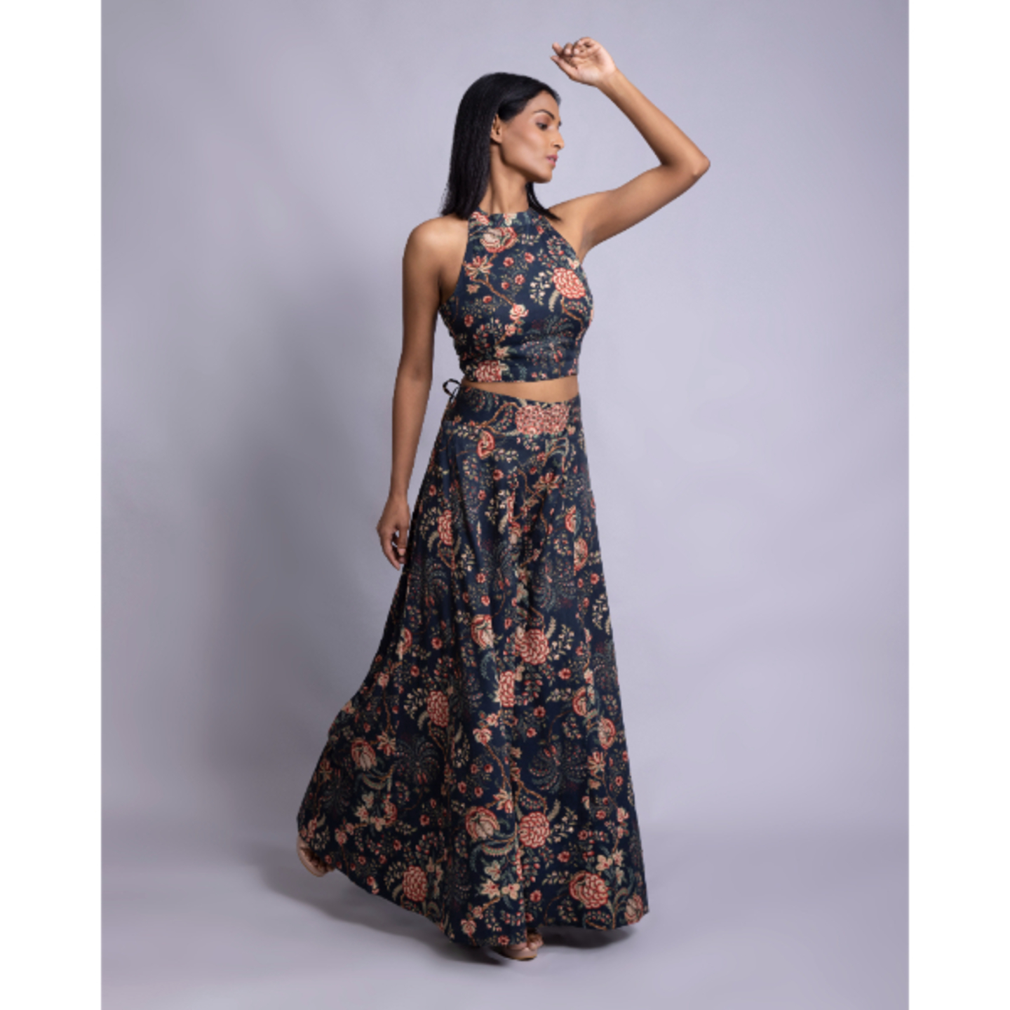 Flared Sharara with crop-top set Trendy And Stylish Printed Sharara set