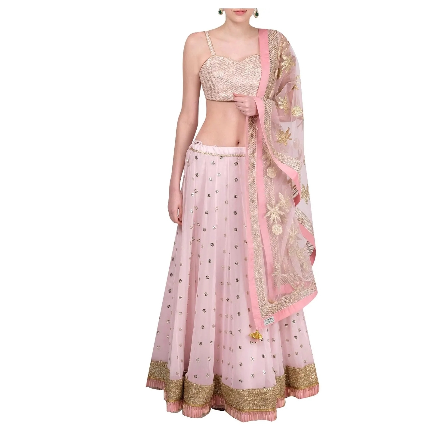 Pink embroidered lehenga set Product Code RMS140219105