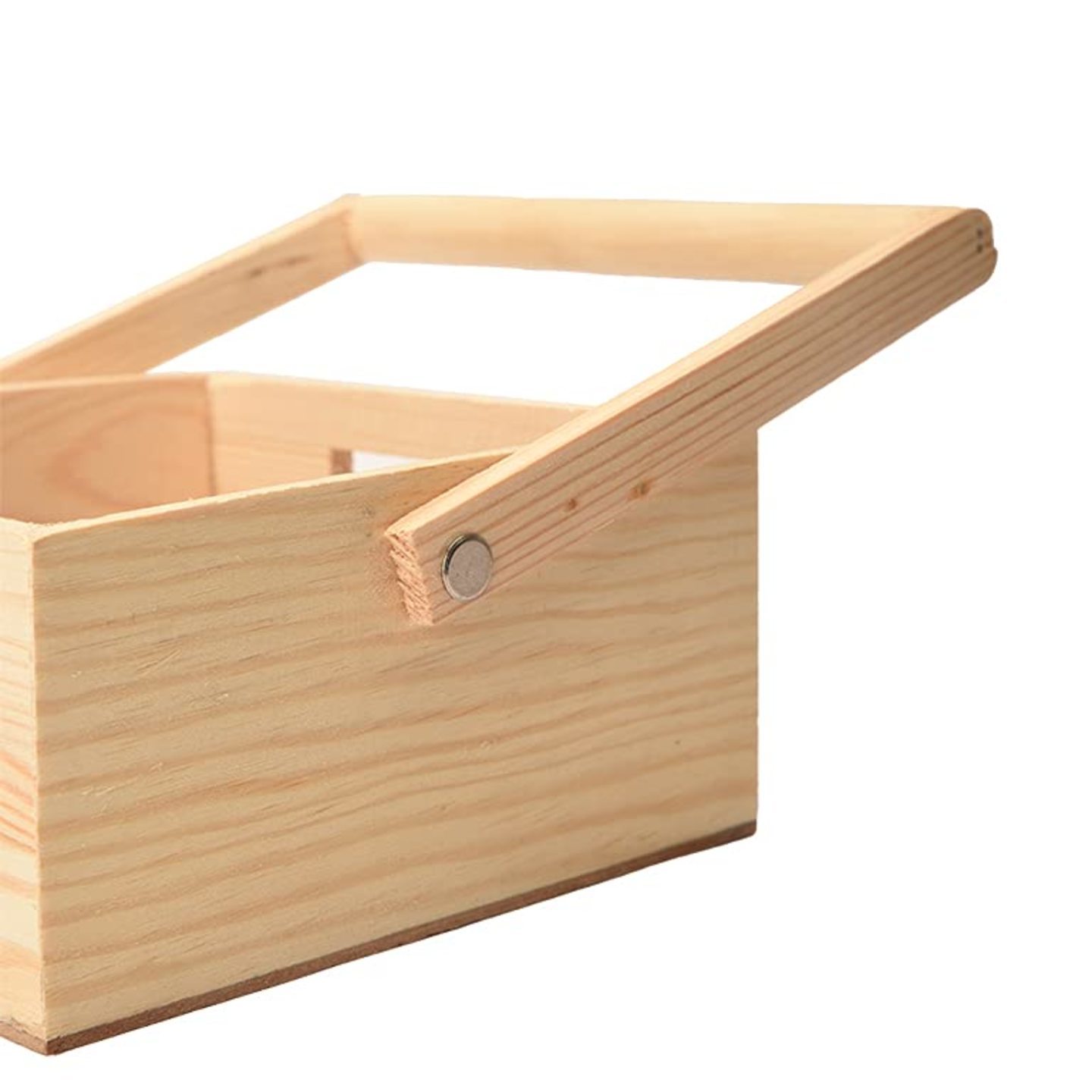 Pinewood Basket With Handle