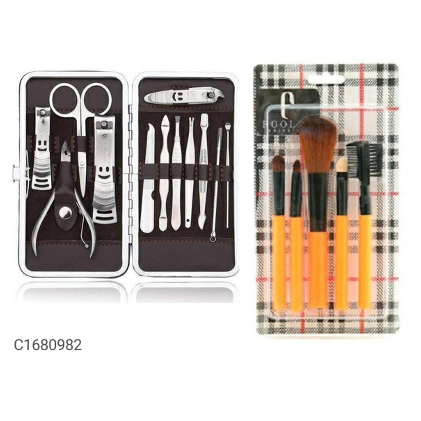 Product Name:* Manicure Pedicure And Make Up Brush Set Kit (Combo)