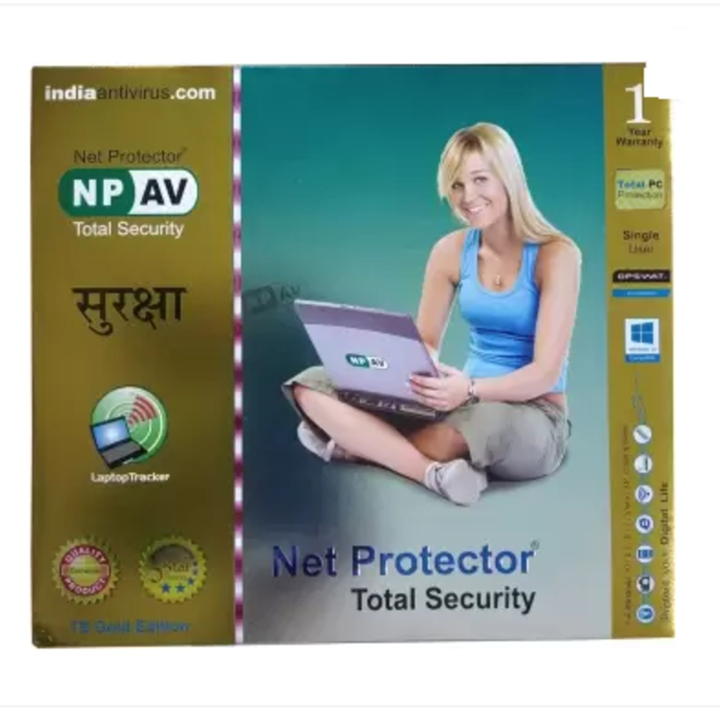 Net Protector AntiVirus (NPAV) Total Security 1 User 1 Year (Renewal)  (CD/DVD)