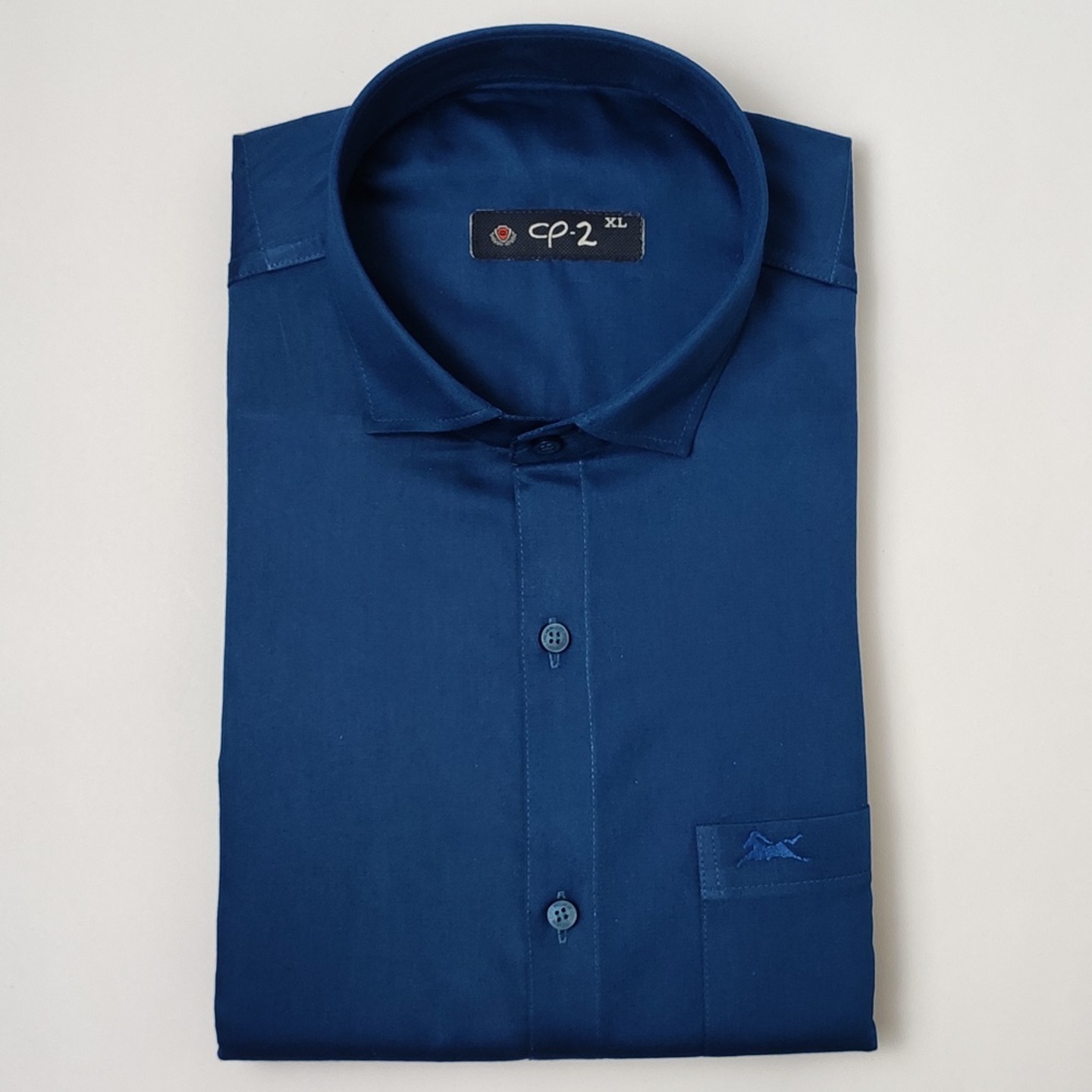 City Premium Mens Royal Blue Solid Formal Shirt