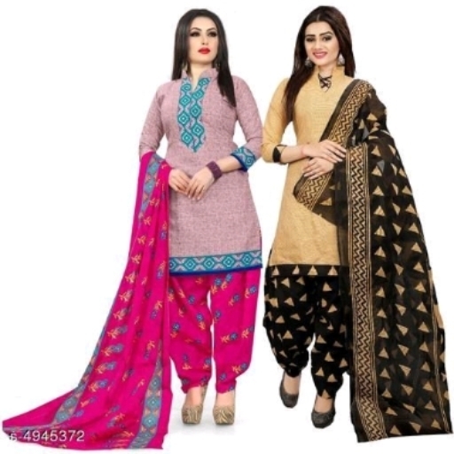 Heena Attractive Cotton Suits & Dress Materials Combo  Pack of 2