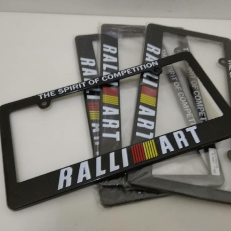 ralliart number plate frame