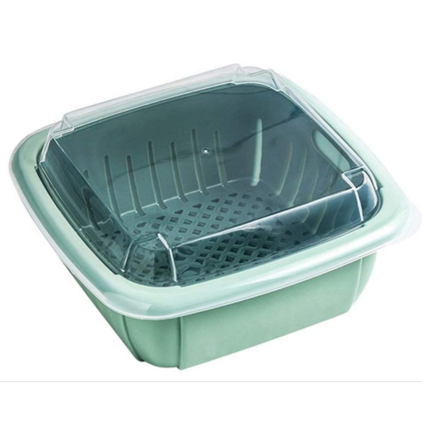 JonPrix 1 PC, Multifunction Double-Layer Drain Basket with Lid