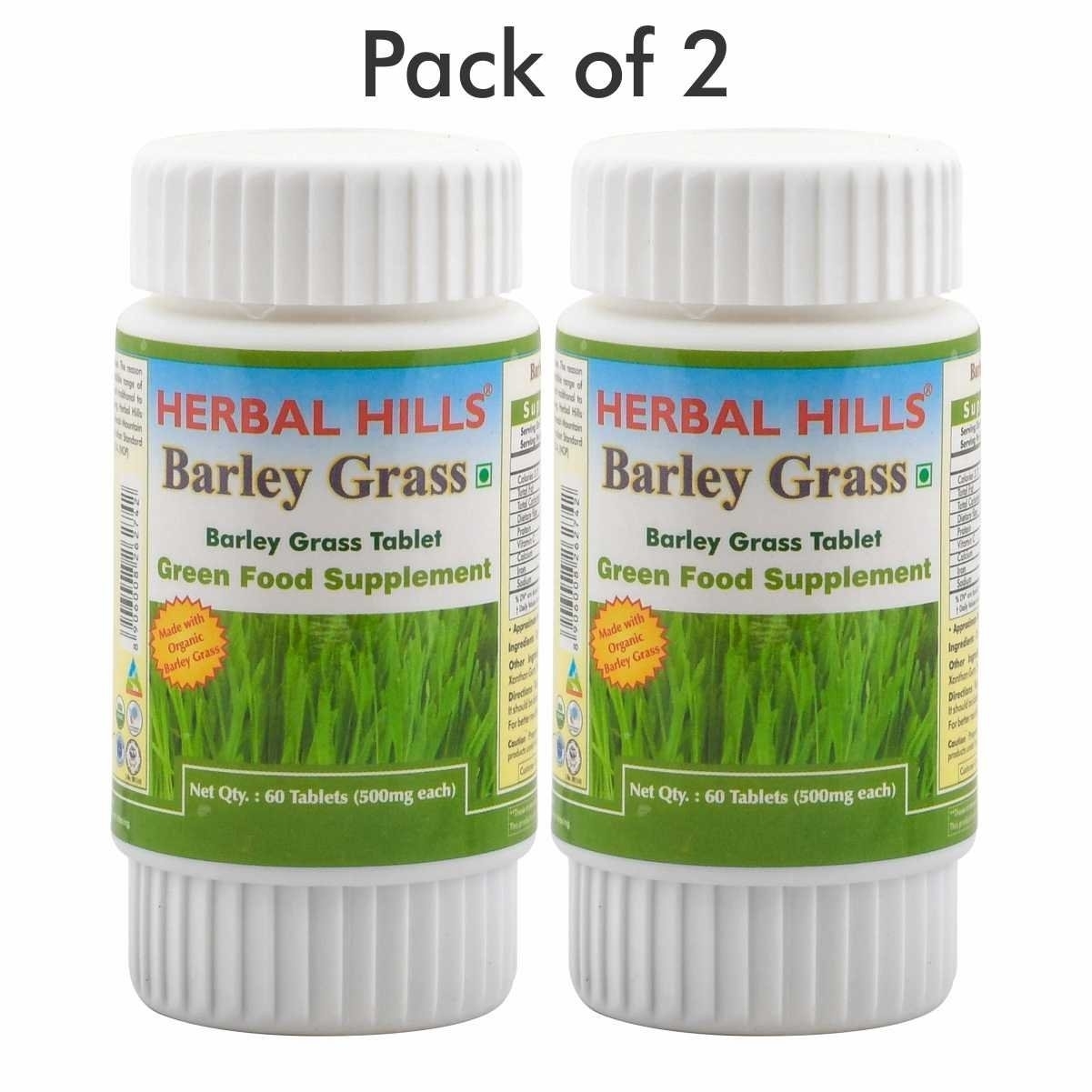 Herbal Hills Barley Grass 60 Tablets Pack Of 2