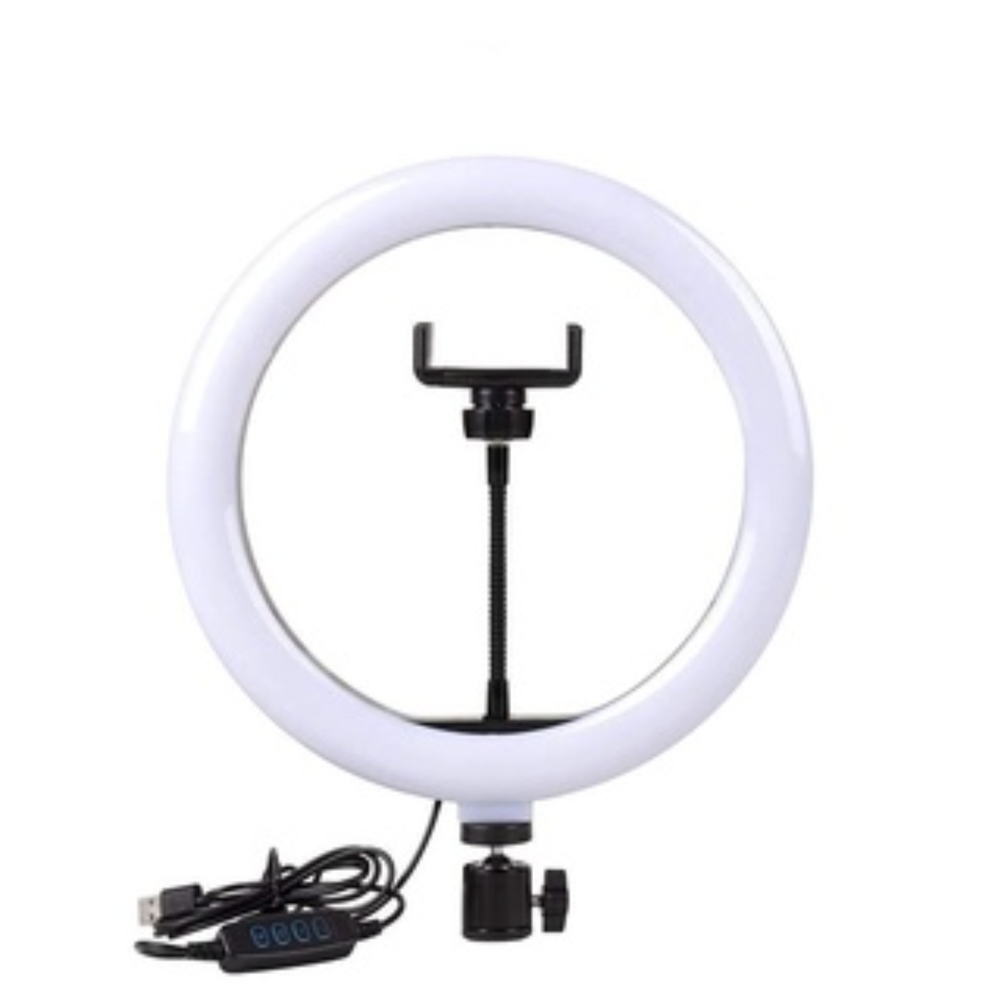 SAMYAKA 10 Portable LED Ring Light with 3 Color Modes Dimmable Lighting